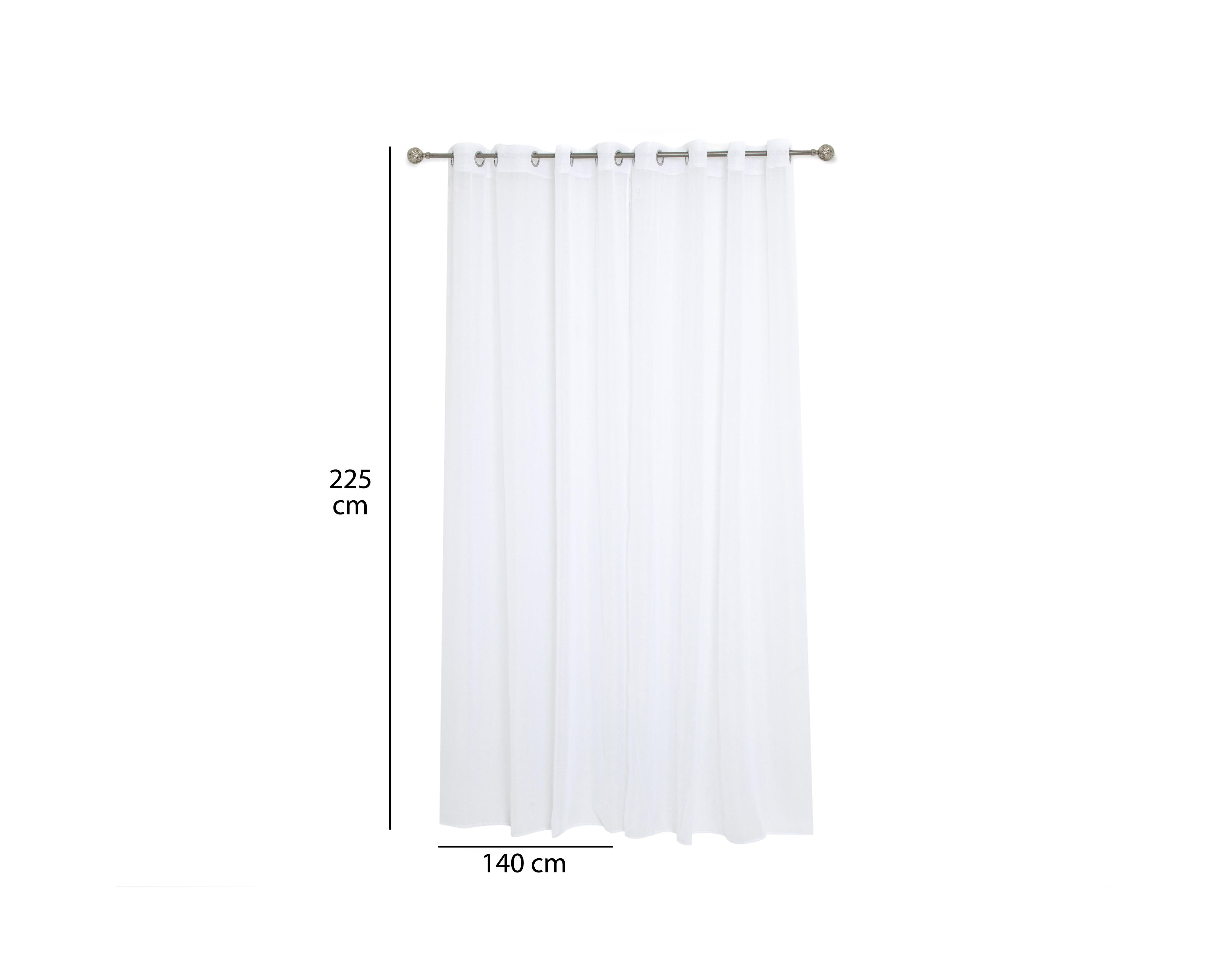 Foto 6 pulgar | Cortina Blackout Sarina 140 x 225 cm Blanco