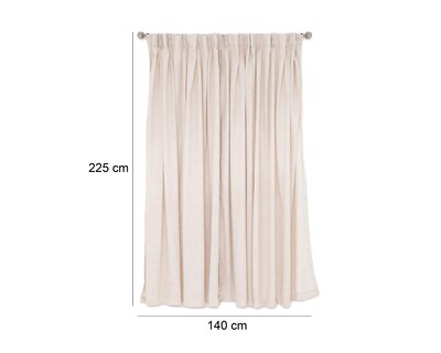 Foto 5 | Cortina Veran 140 x 225 cm Beige