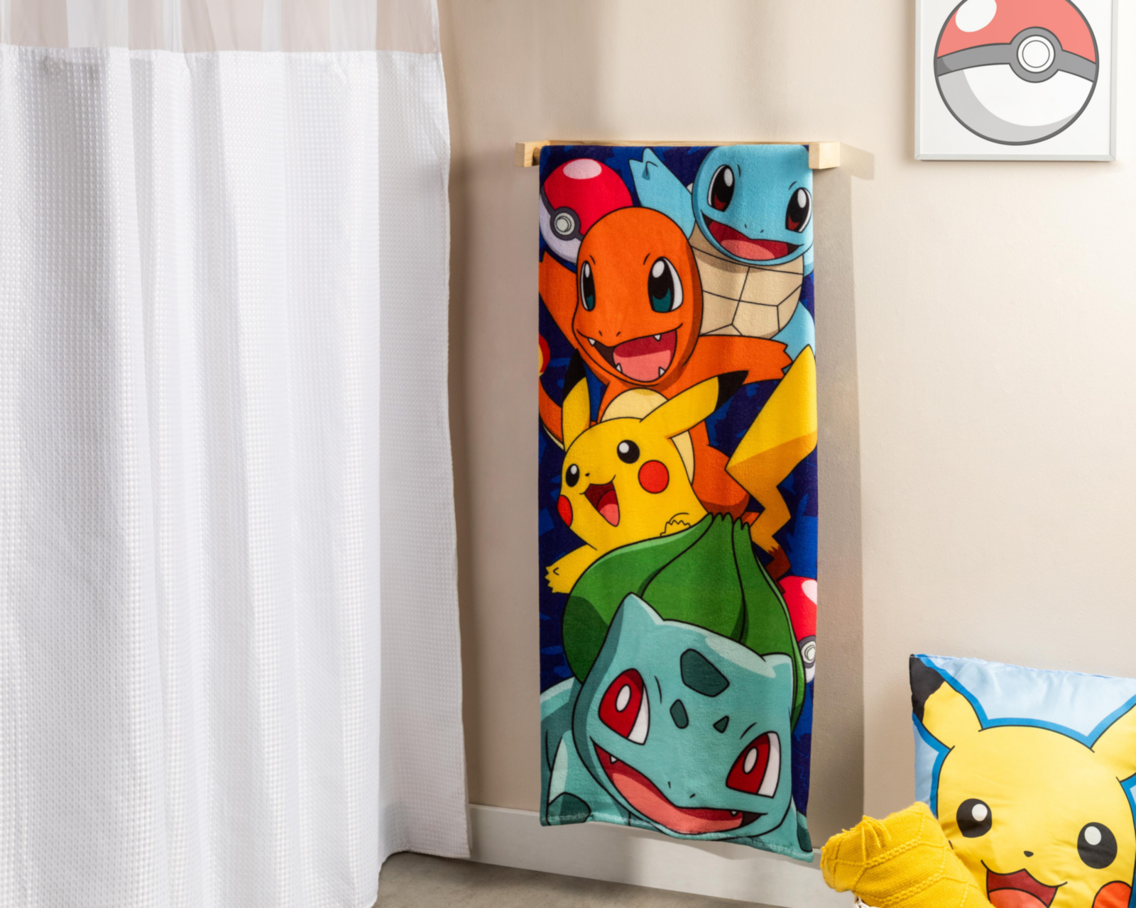 Foto 5 pulgar | Toalla de Medio Baño Pokémon Providencia Azul Marino