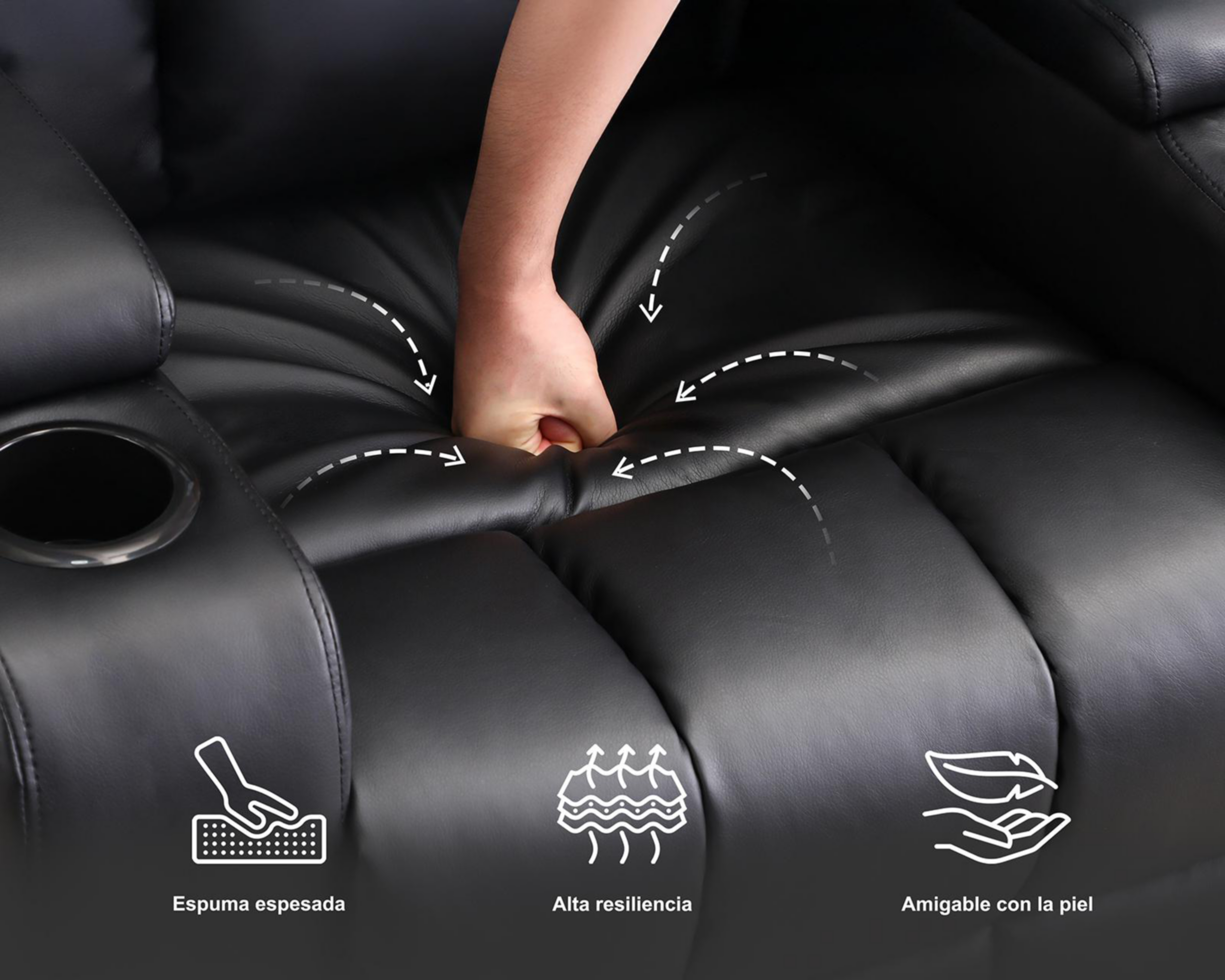 Foto 8 pulgar | Sillón Reclinable Dayu Negro