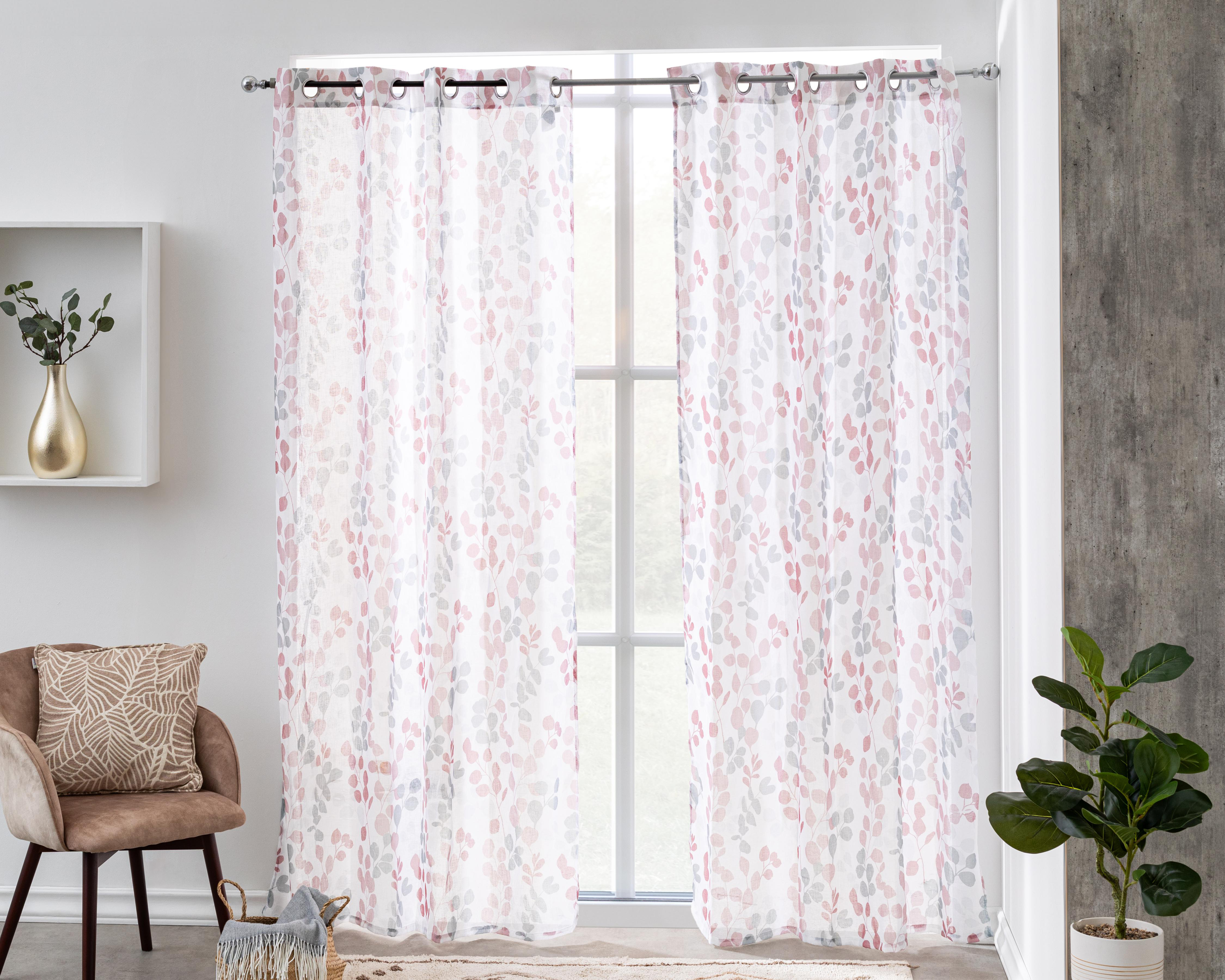 Foto 2 pulgar | Cortina Blackout Milos 132 x 225 cm Rosa-Gris