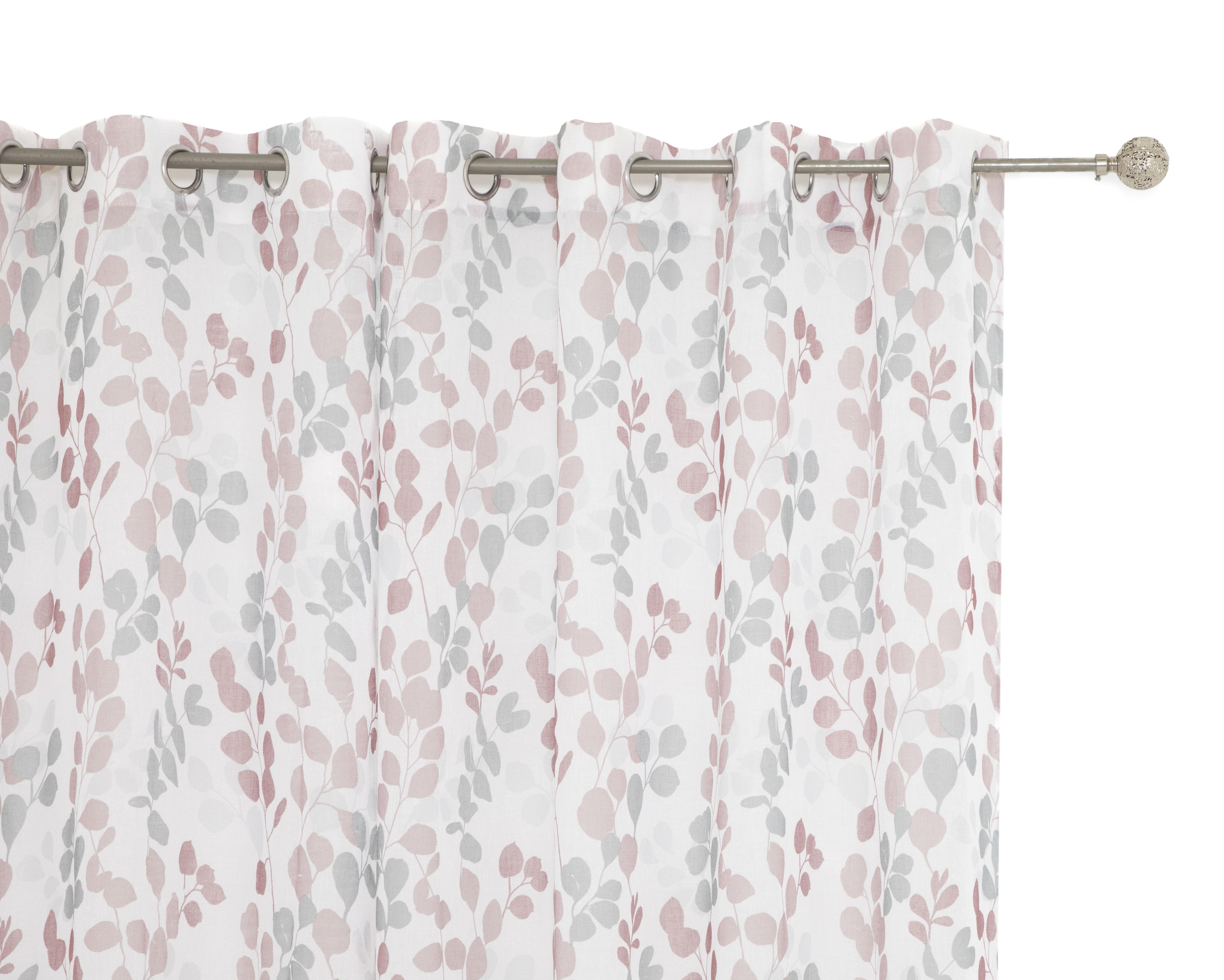 Foto 4 pulgar | Cortina Blackout Milos 132 x 225 cm Rosa-Gris