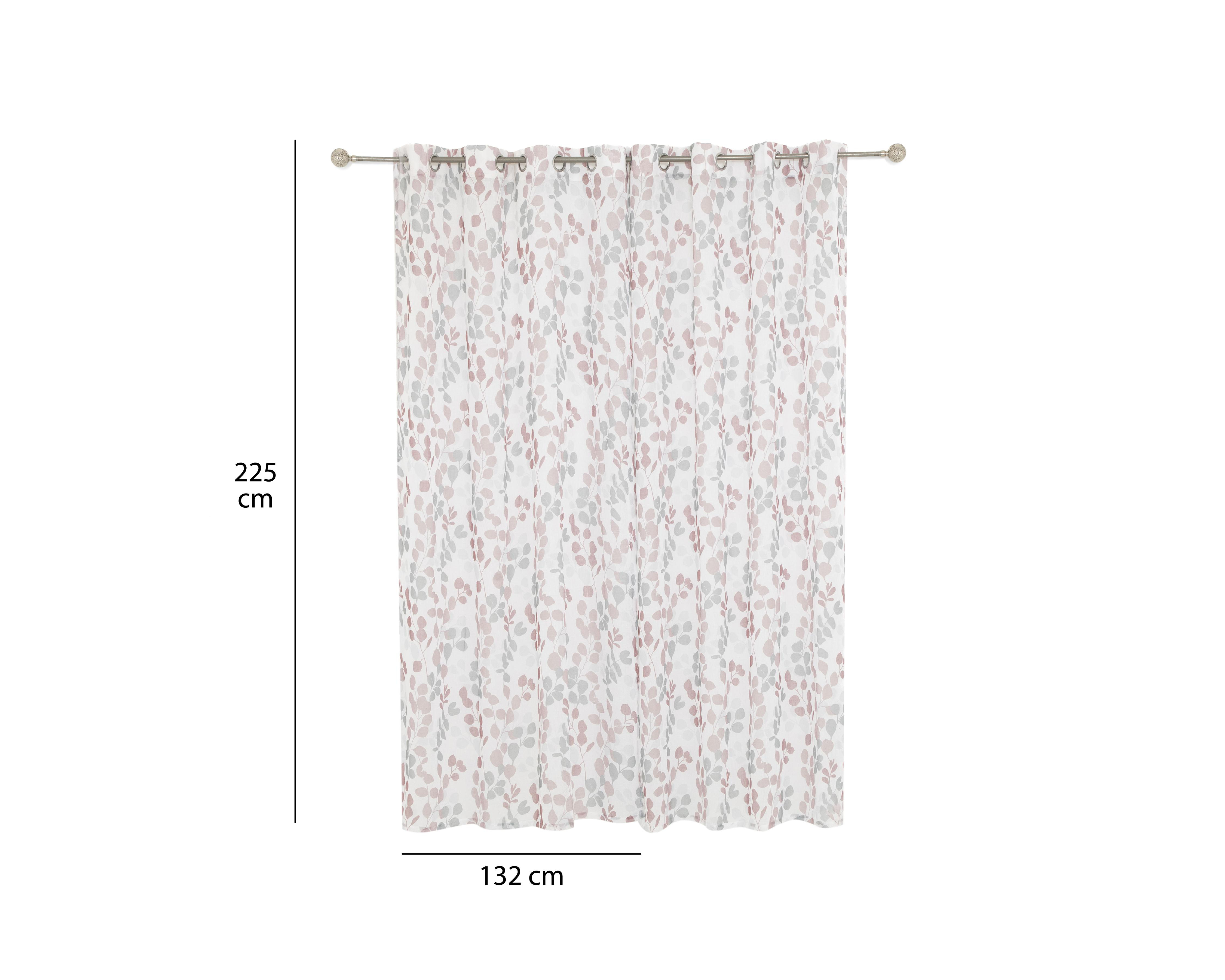 Foto 6 pulgar | Cortina Blackout Milos 132 x 225 cm Rosa-Gris