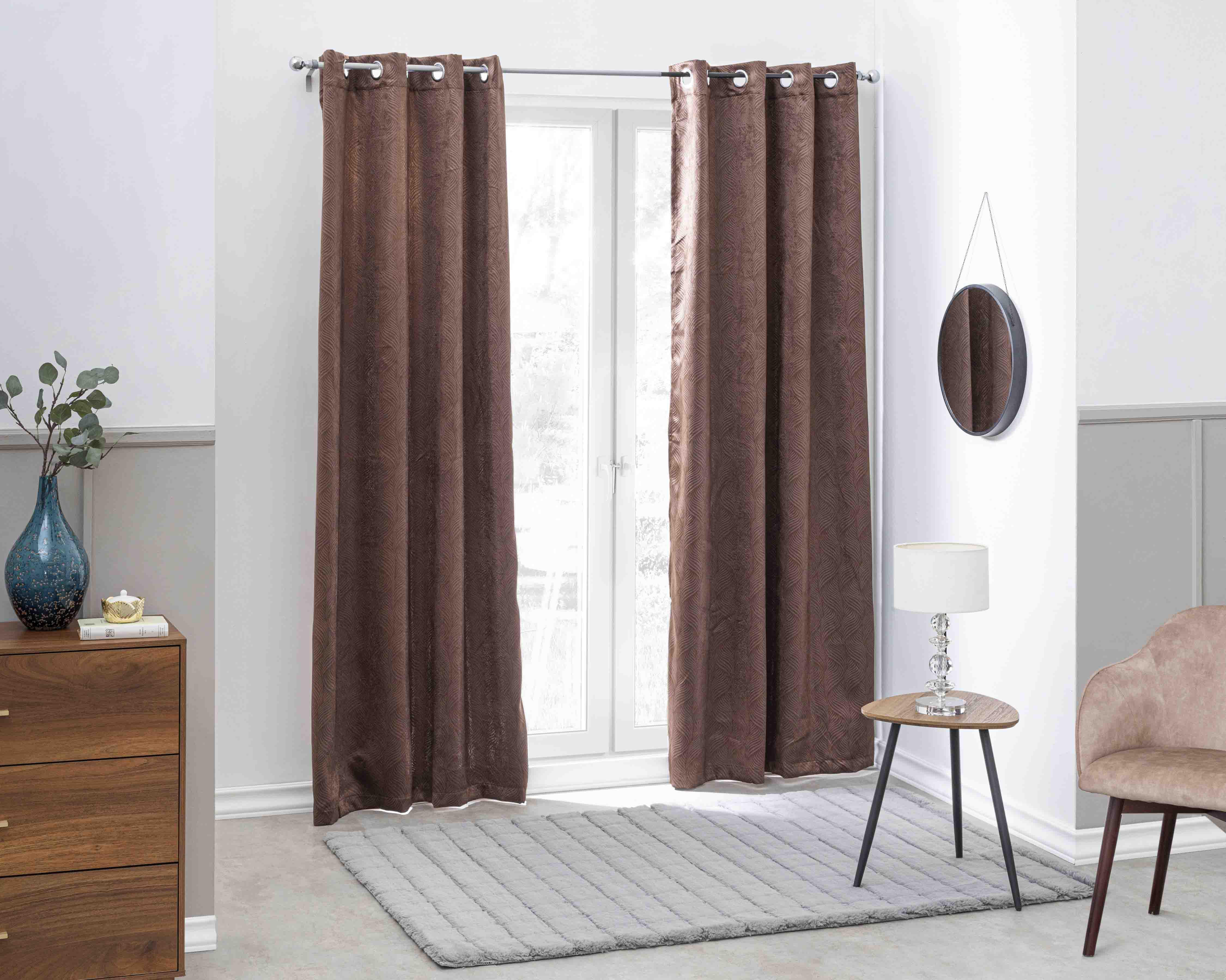 Cortina Elyan 132 x 225 cm Café $339