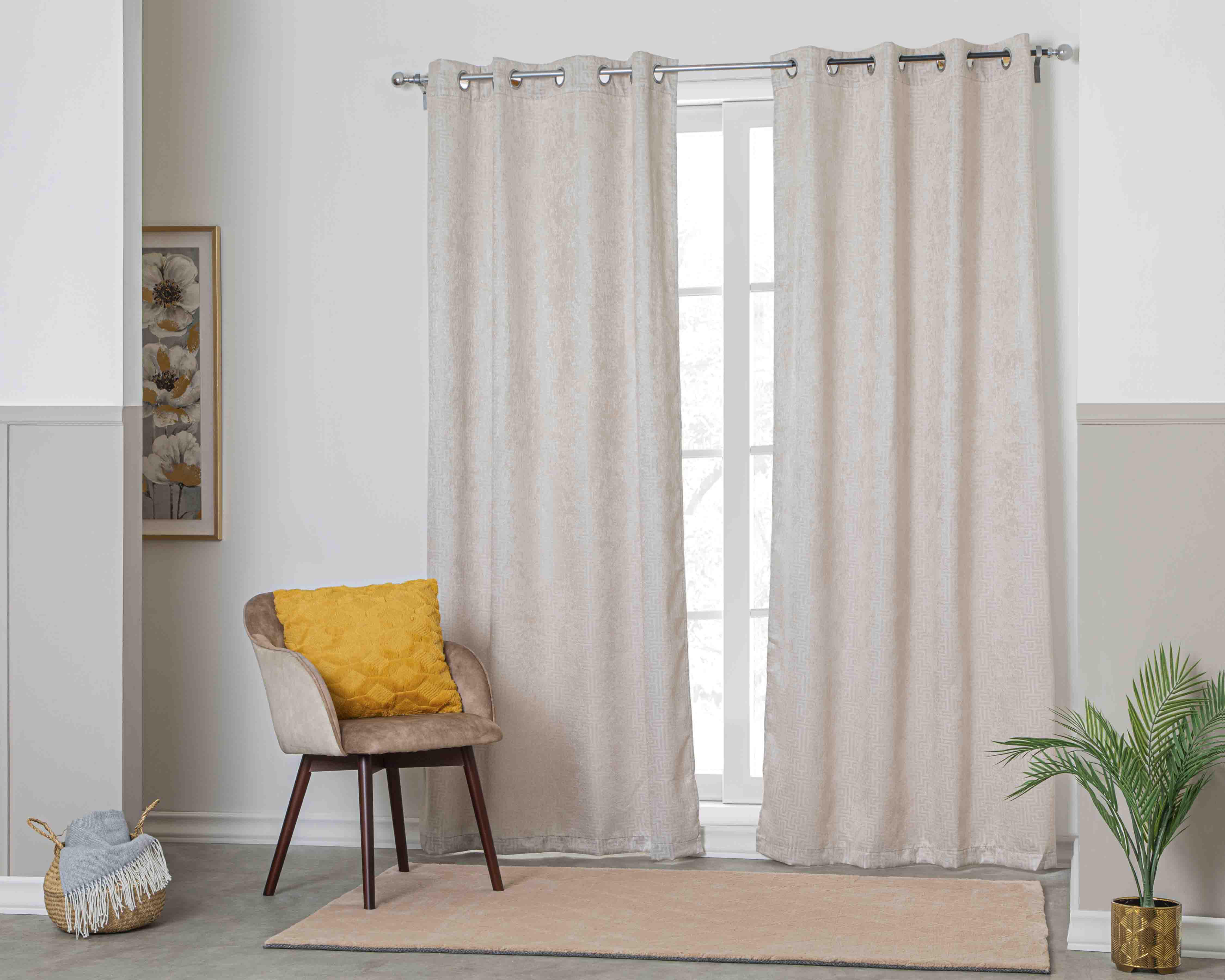 Cortina Iker 132 x 225 cm Plateada $339