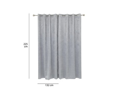 Foto 4 | Cortina Starhaus Mael 132 x 225 cm Gris