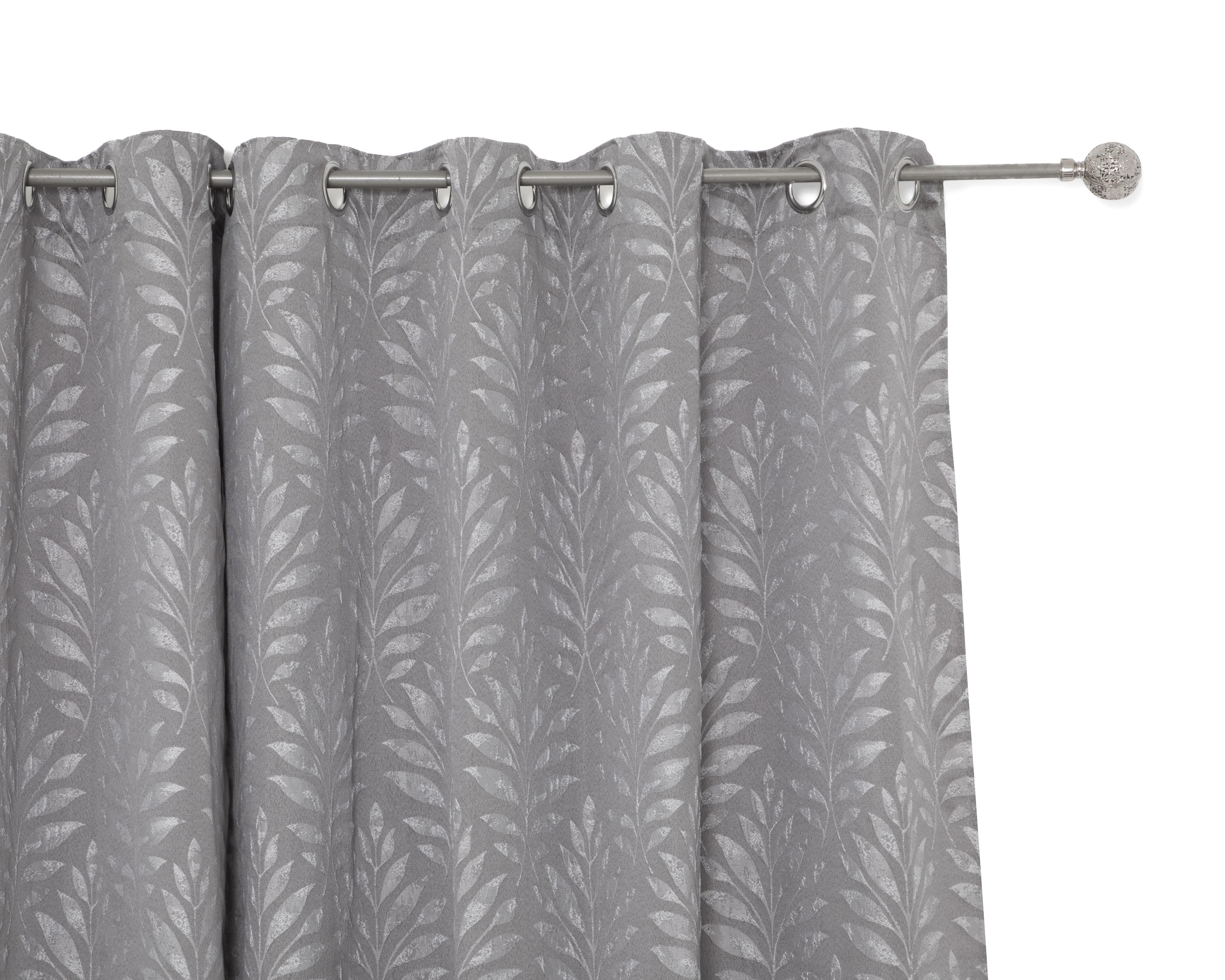 Foto 3 pulgar | Cortina Blackout Bianca 140 x 225 cm Plata