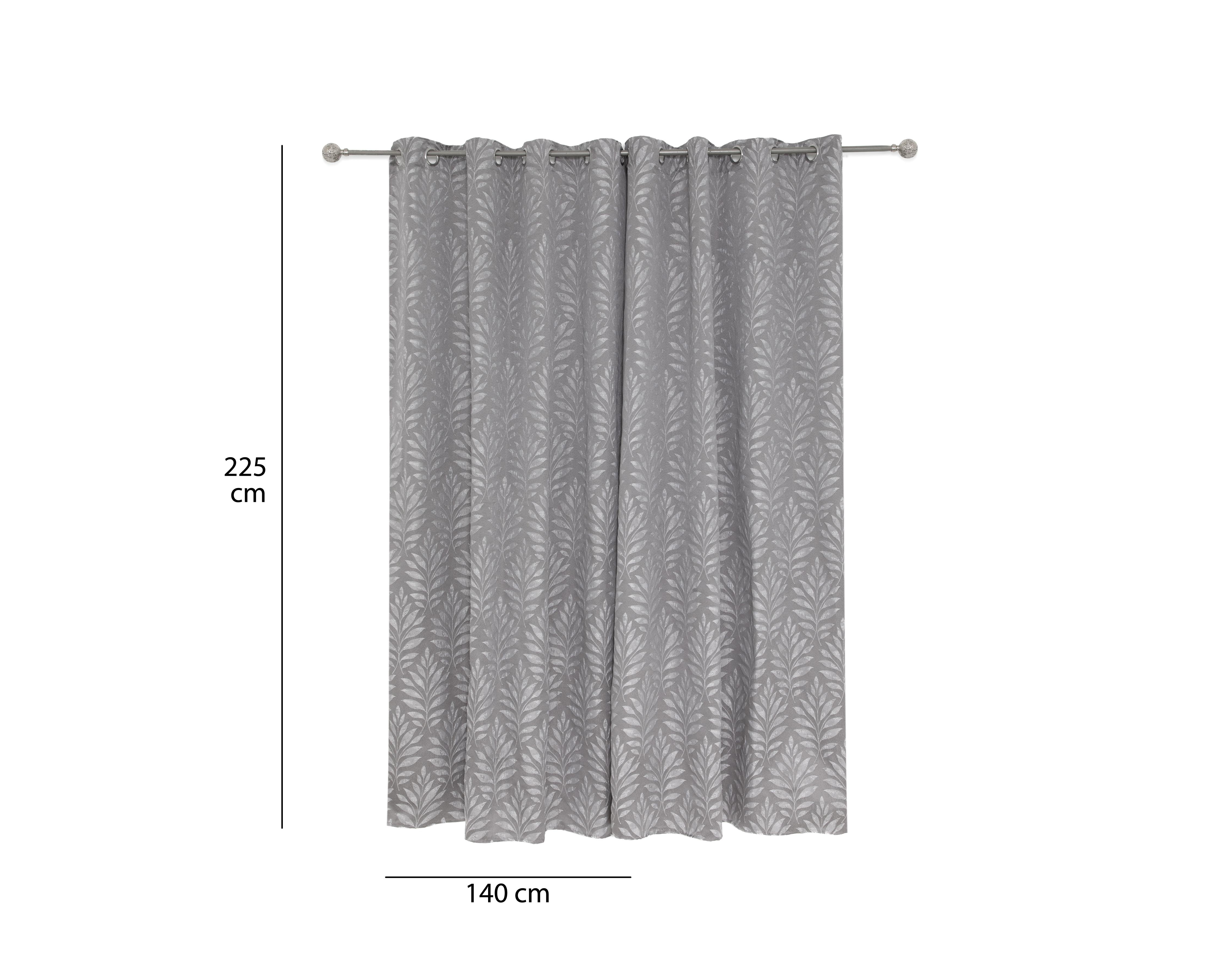 Foto 5 pulgar | Cortina Blackout Bianca 140 x 225 cm Plata