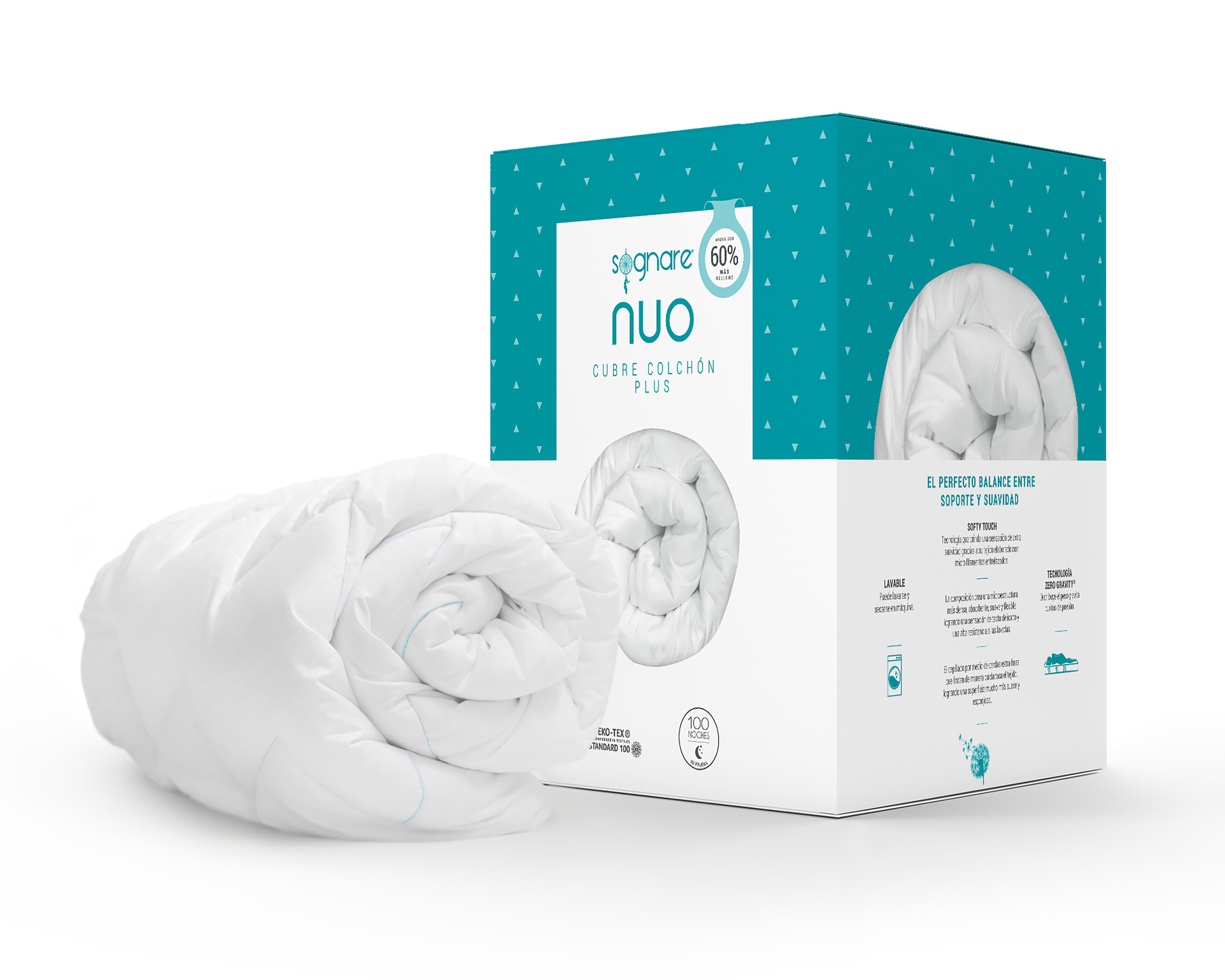 Cubrecolchón Sognare Matrimonial Nuo Plus Blanco $1,819