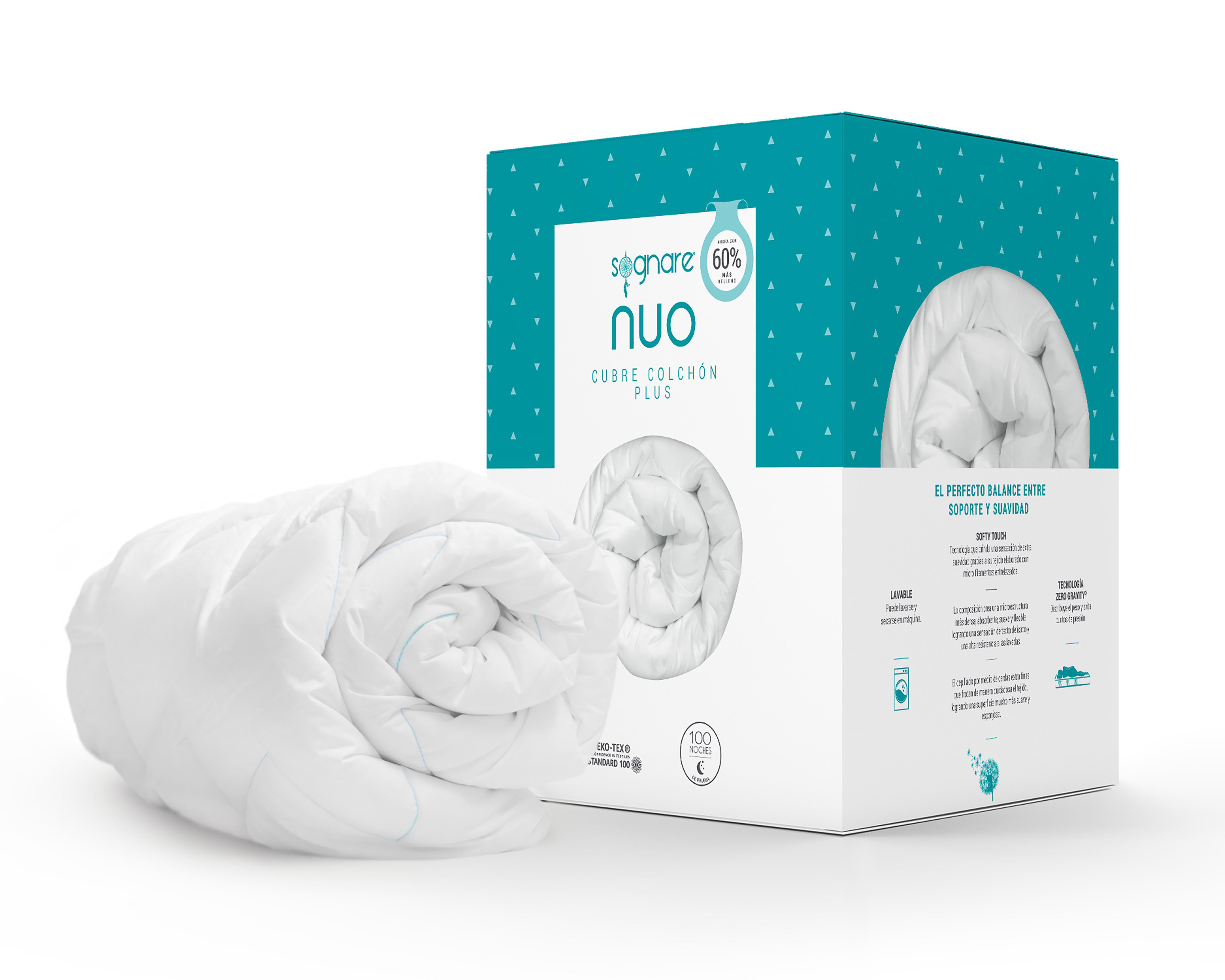 Cubrecolchón Sognare King Size Nuo Plus Blanco