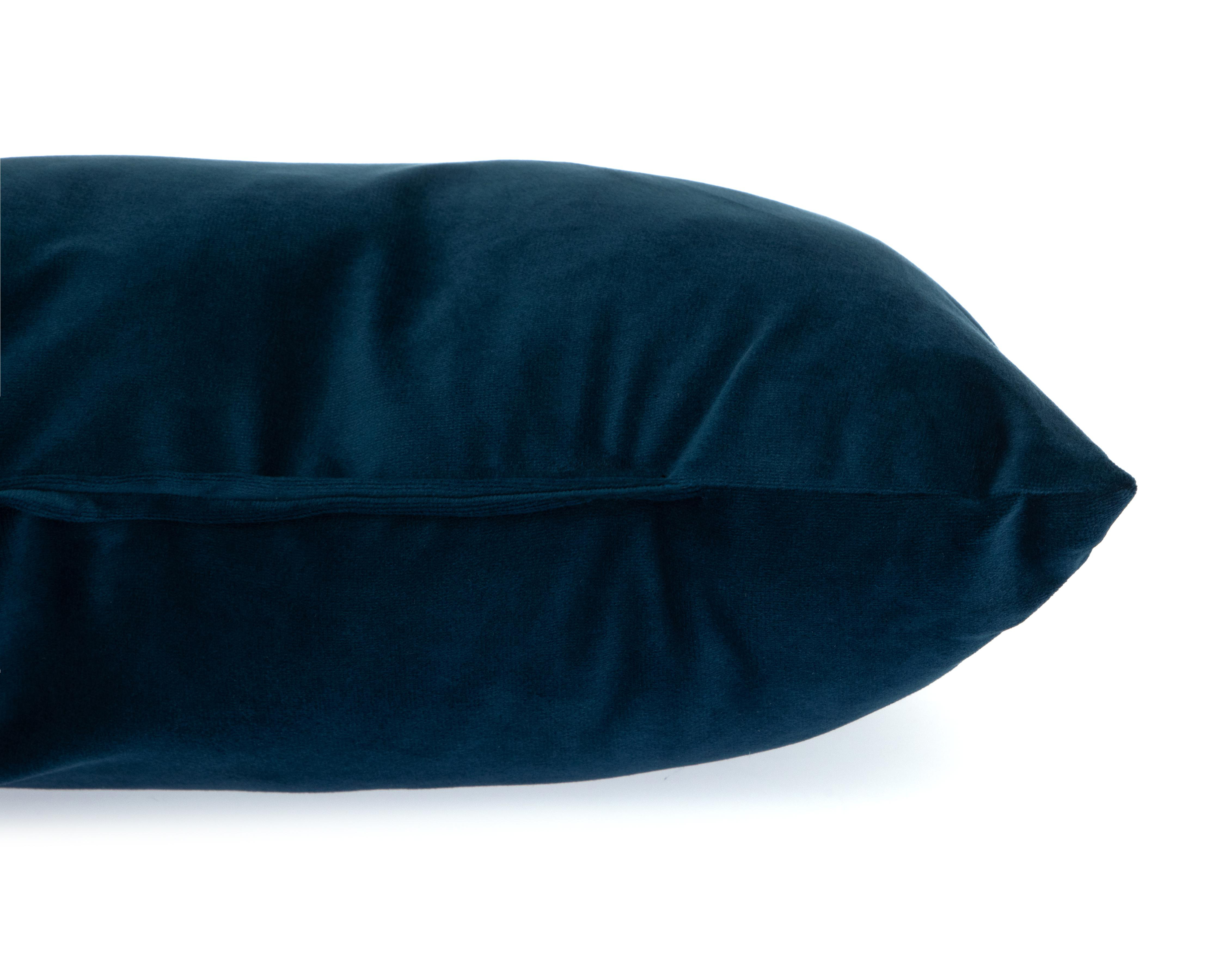 Foto 4 pulgar | Cojín Decorativo Terciopelo Azul