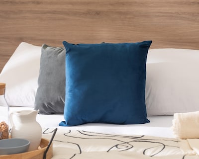 Foto 5 | Cojín Decorativo Terciopelo Azul