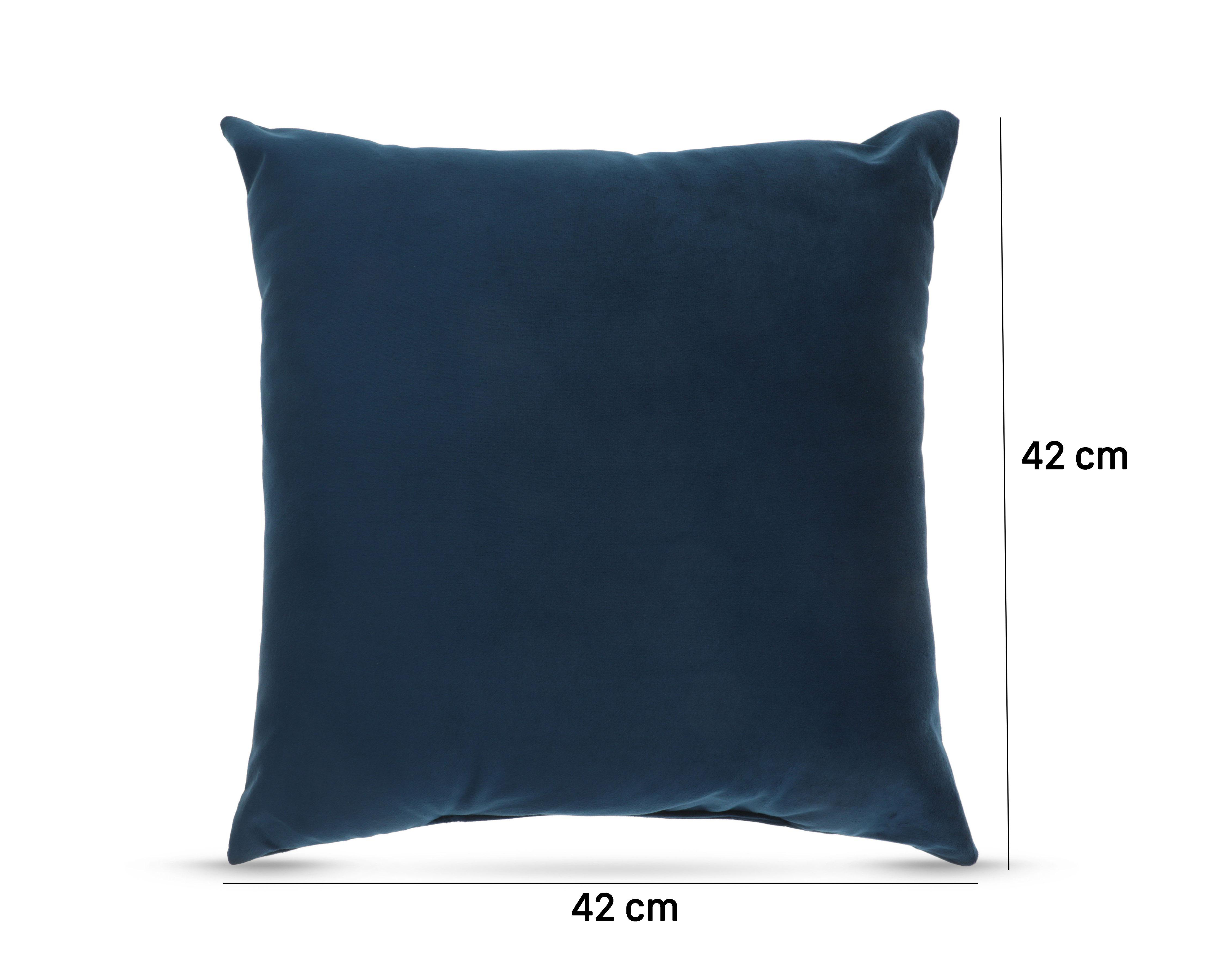 Foto 7 pulgar | Cojín Decorativo Terciopelo Azul