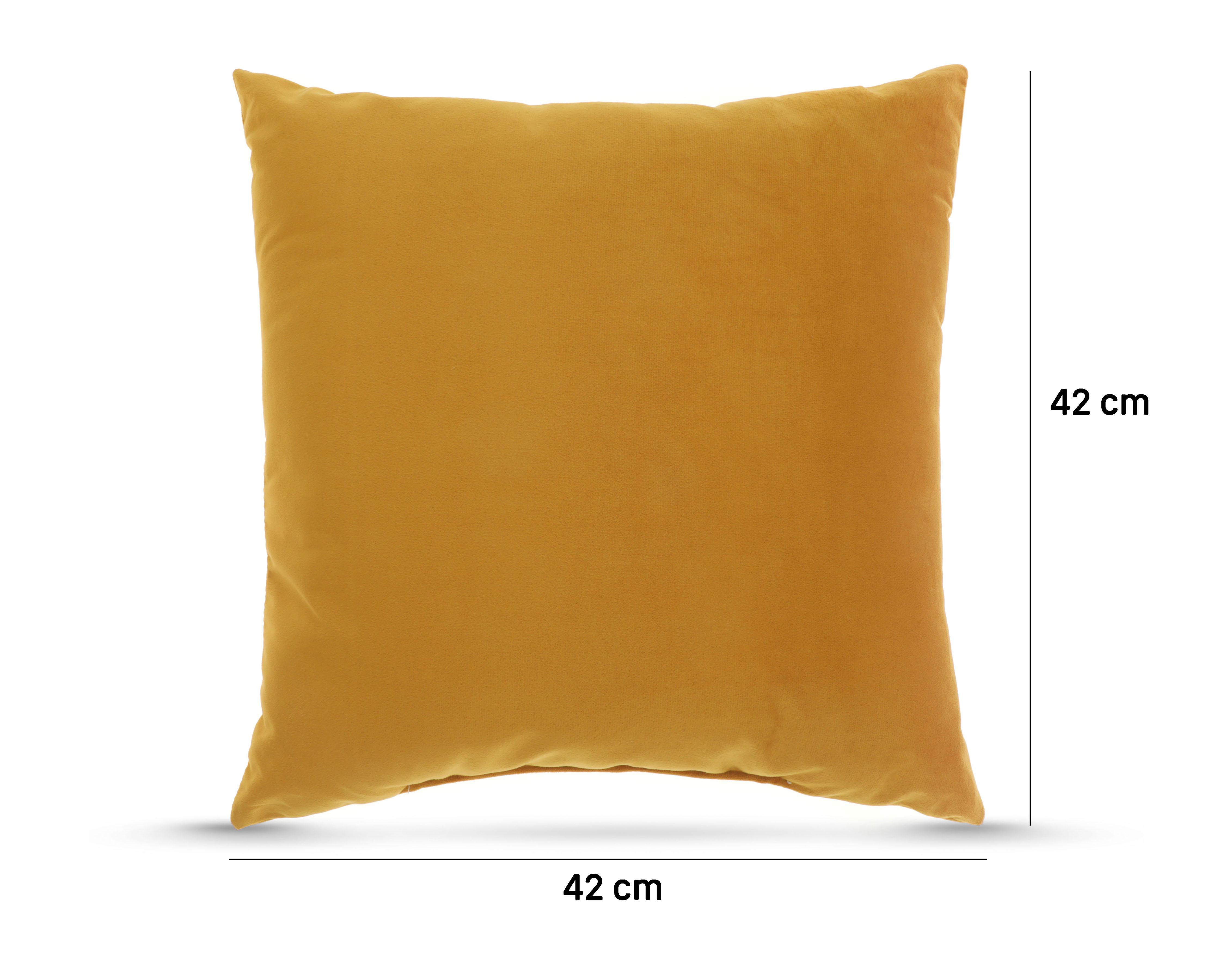 Foto 6 | Cojín Decorativo Terciopelo Mostaza