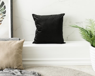 Foto 5 | Cojín Decorativo Terciopelo Negro
