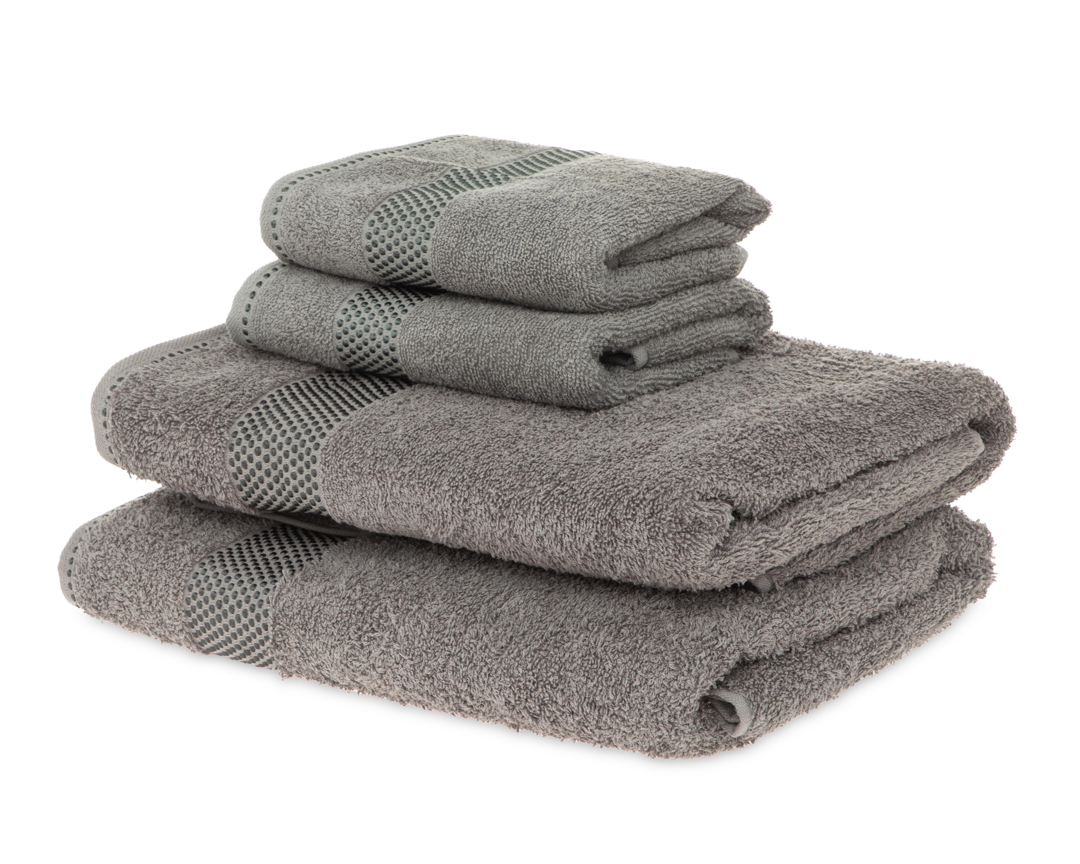 Toalla Arezzo Gris 4 Piezas $619