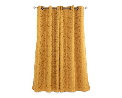 Foto 2 | Cortina Jacquard 210 x 300 cm Mostaza 2 Piezas