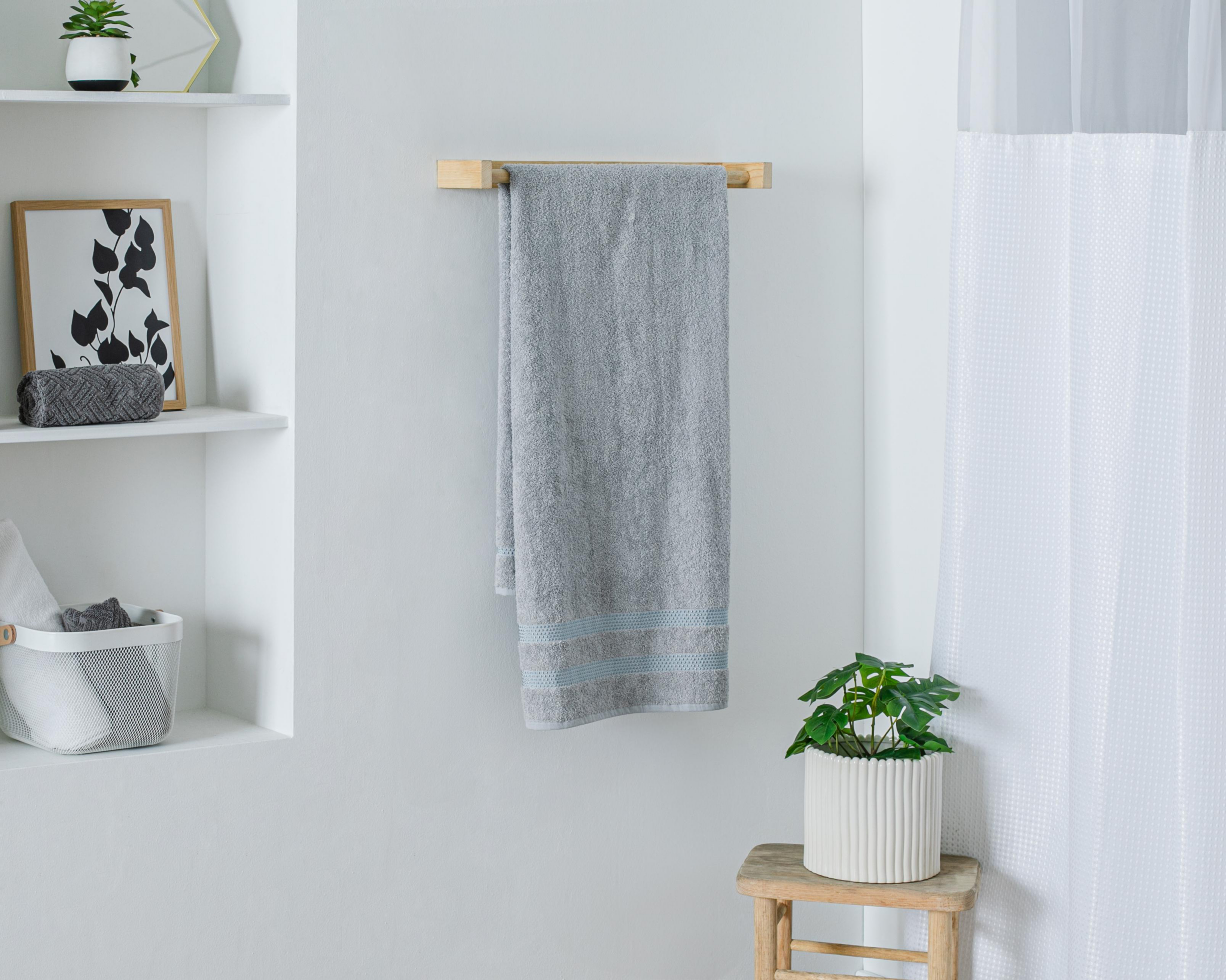 Foto 4 | Toalla de Medio Baño Moscú Gris