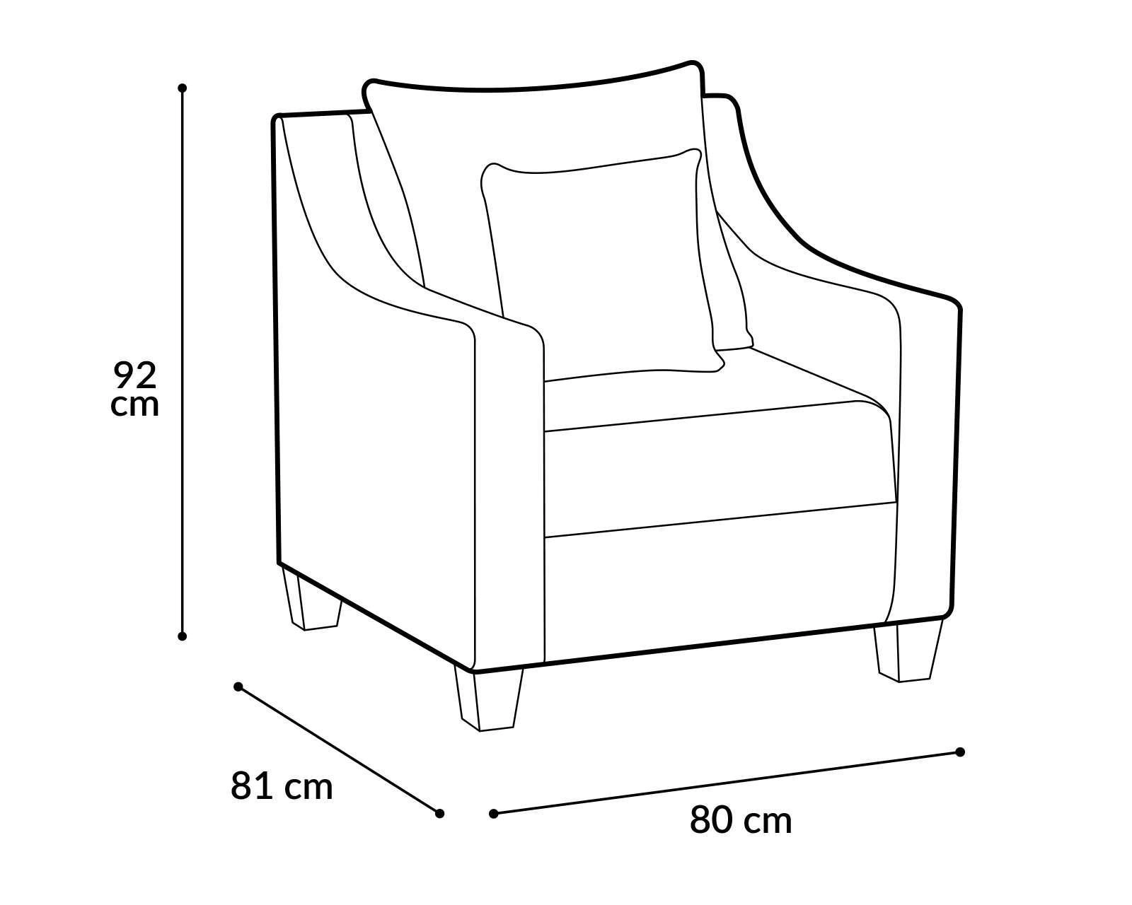 Foto 9 pulgar | Sillón Miller Contemporáneo