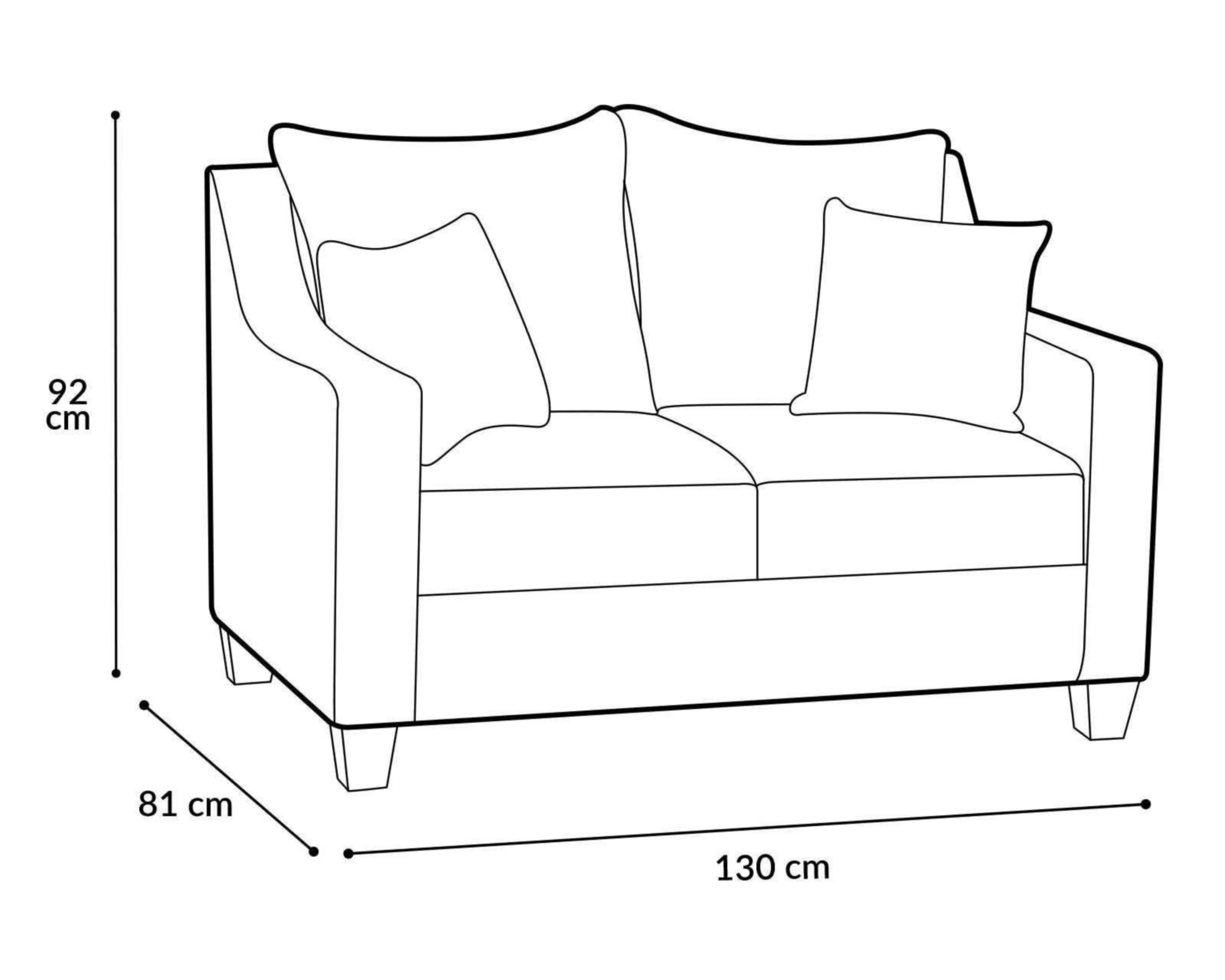 Foto 9 pulgar | Loveseat Miller Contemporáneo