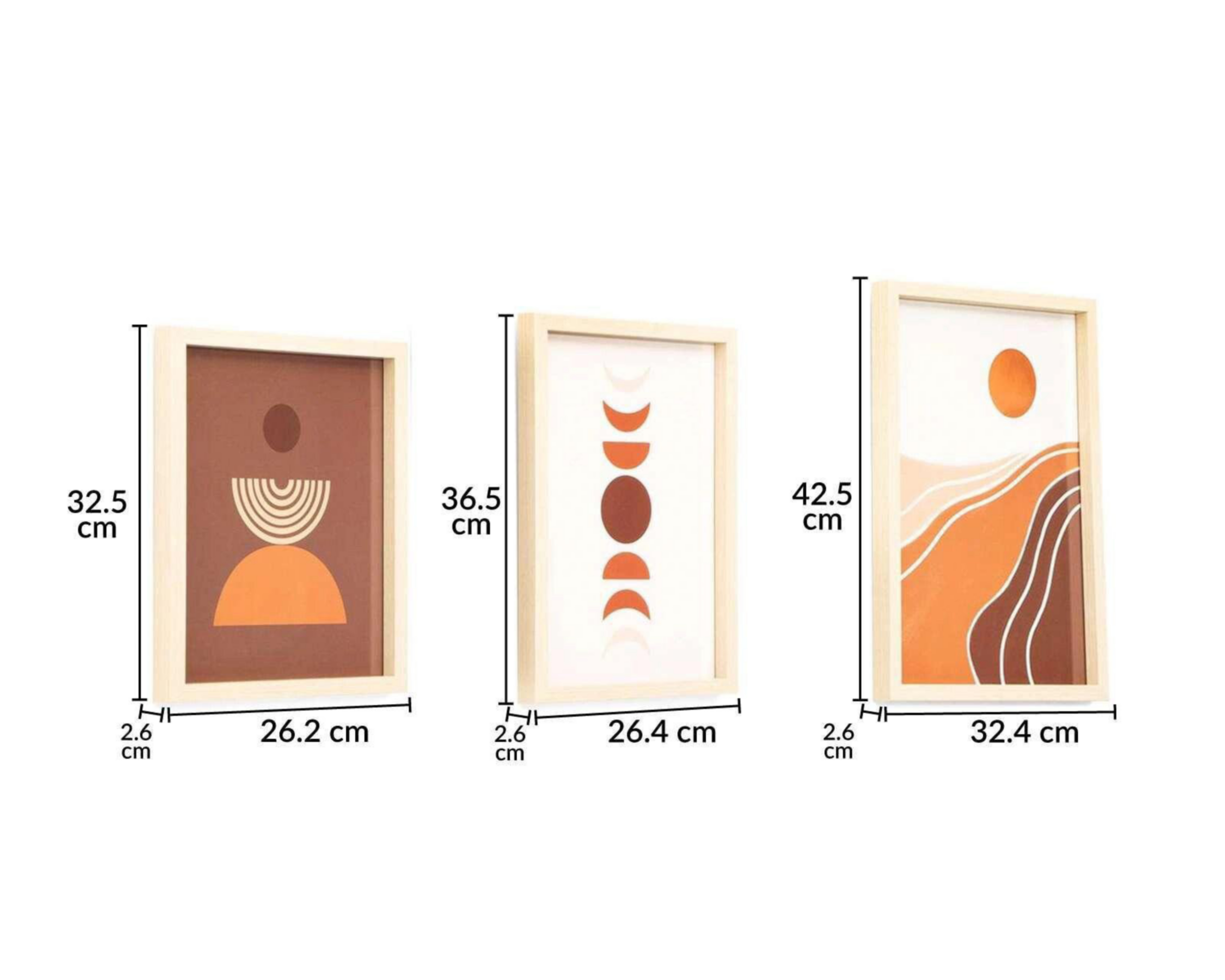 Foto 4 | Cuadro Decorativo Atardeces 6 Piezas