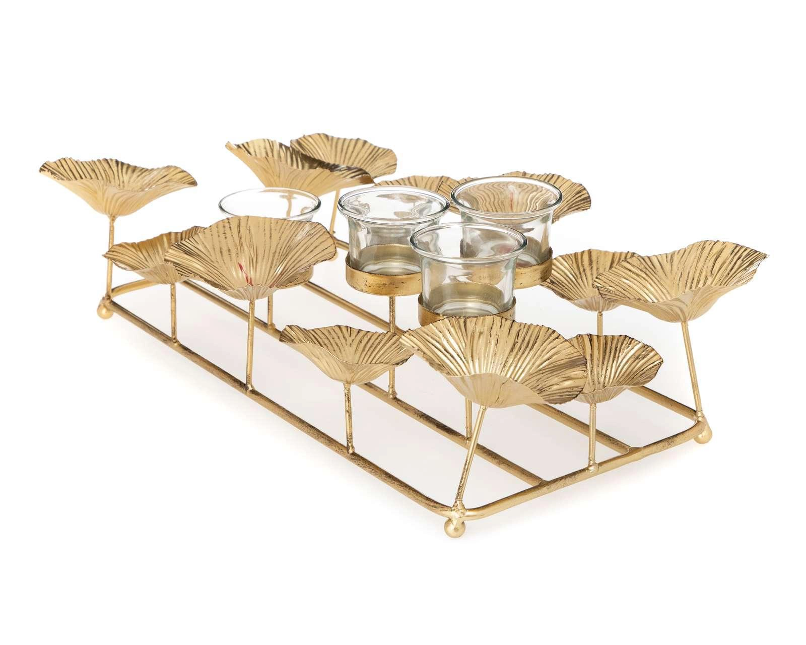 Foto 2 pulgar | Candelabro Golden Flowers