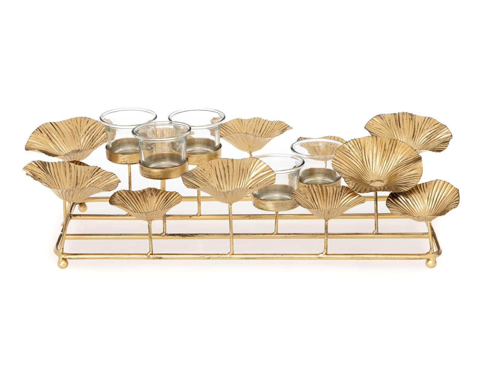 Foto 2 | Candelabro Golden Flowers