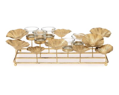 Foto 2 | Candelabro Golden Flowers