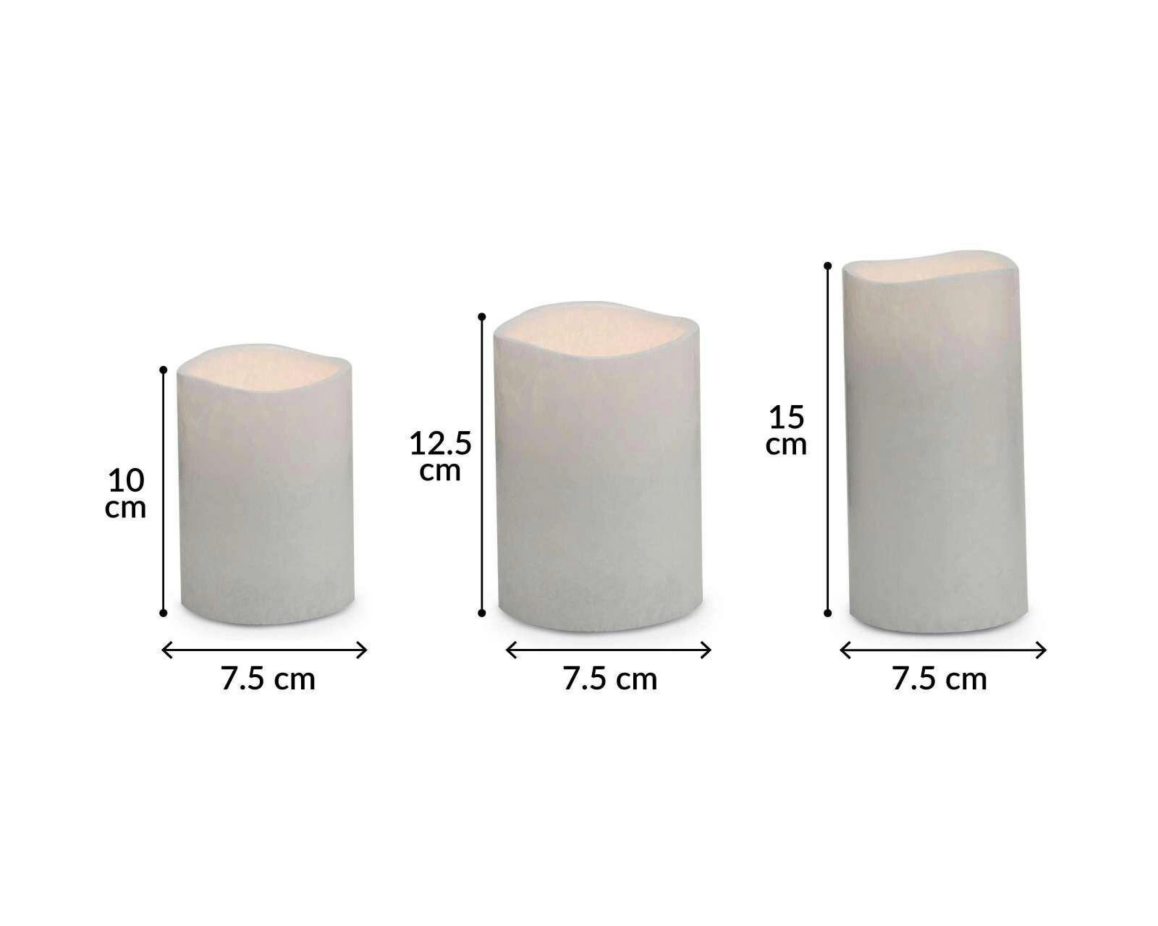 Foto 7 pulgar | Vela Decorativa con Luz LED 3 Piezas