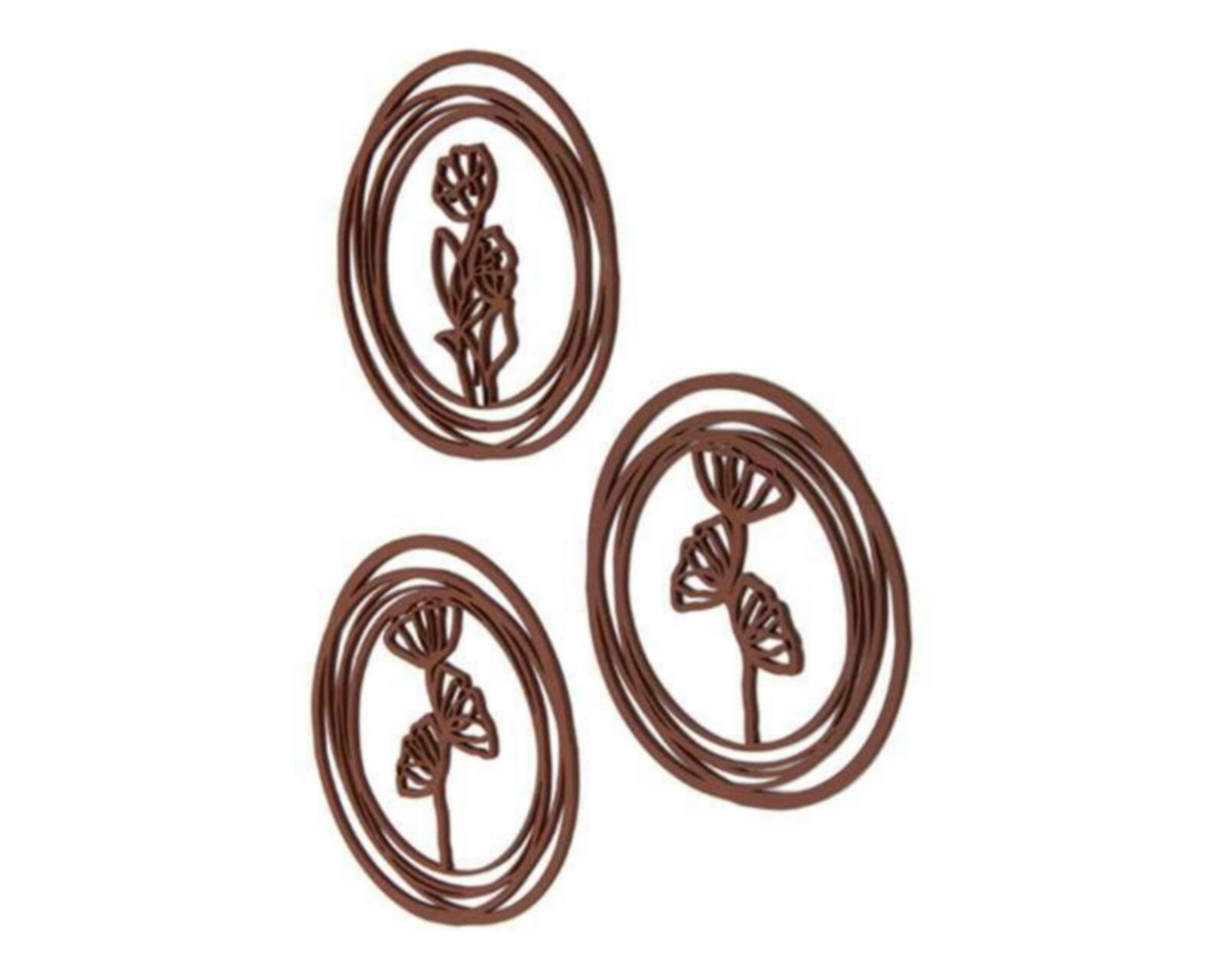 Decoración de Pared Círculos Flor 3 Piezas $69