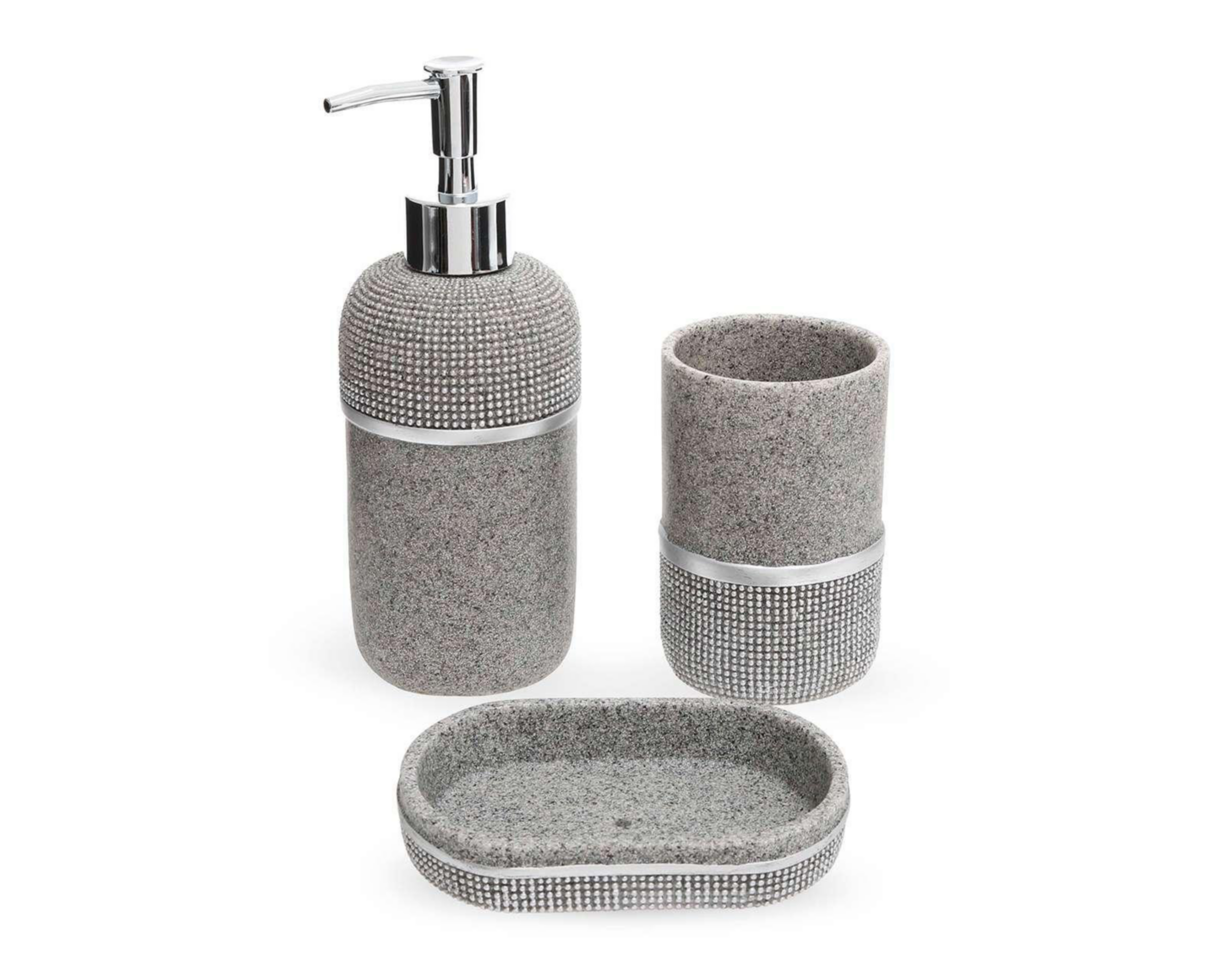 Foto 2 pulgar | Dispensador de Jabón con Accesorios para Baño Starhaus 3 Piezas