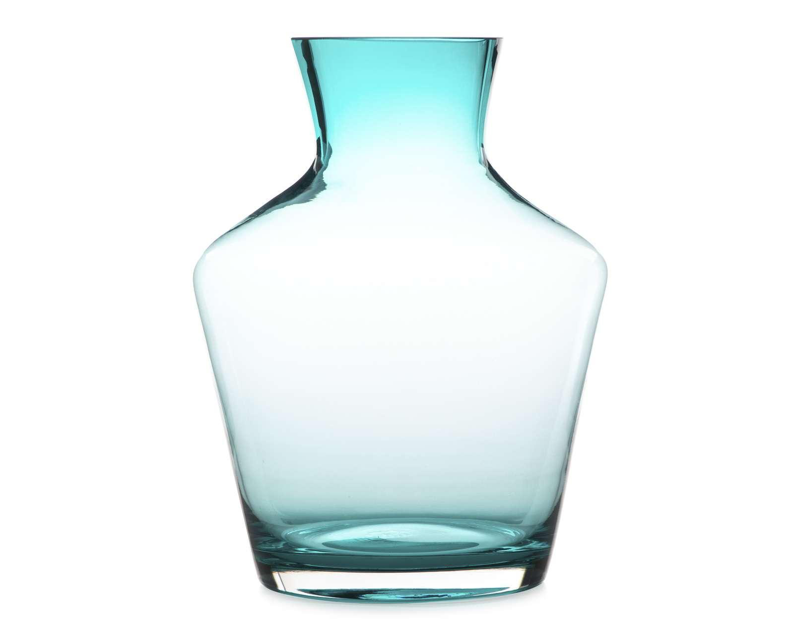Jarrón de Cristal Azul