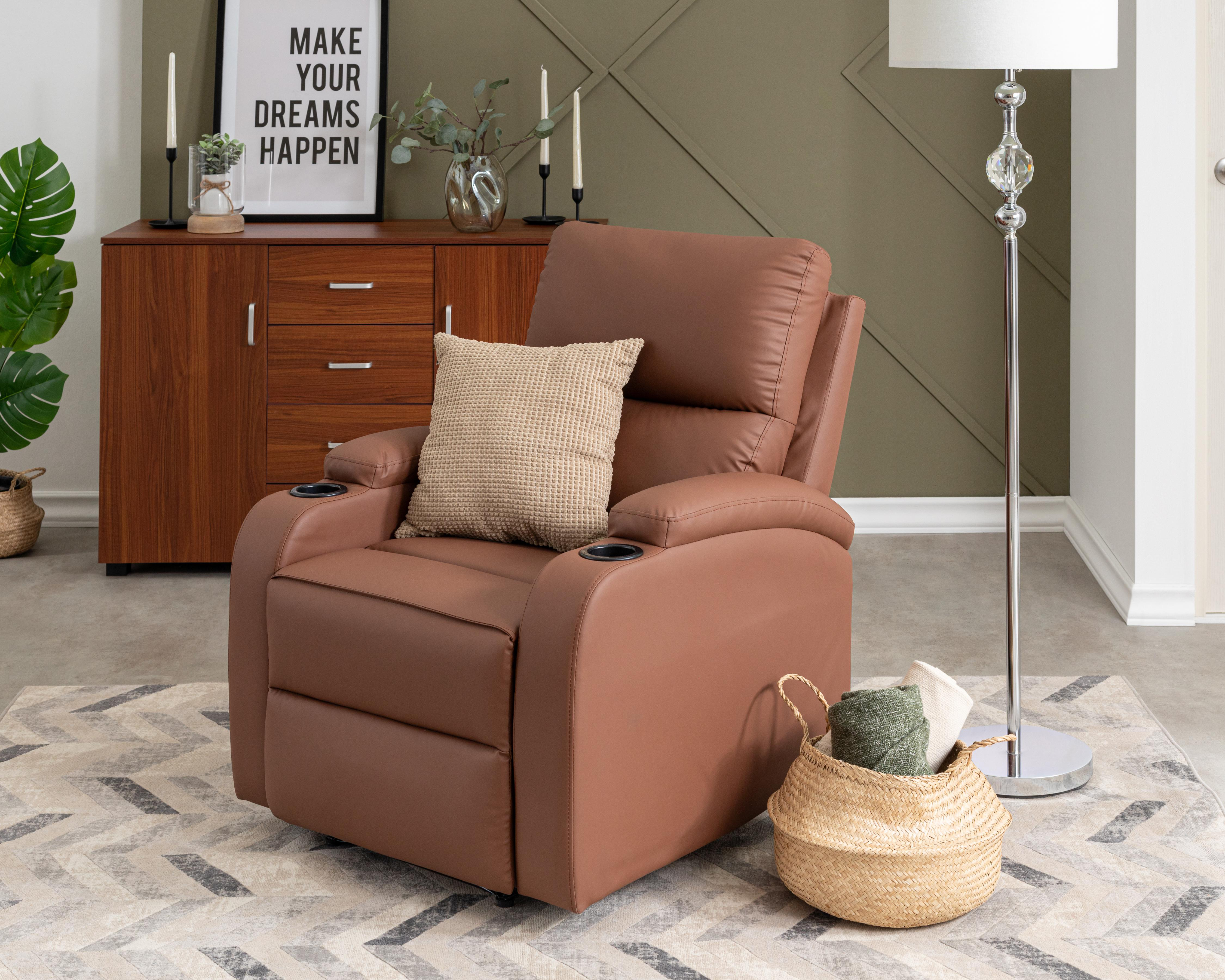 Sillón Reclinable Adrian Café $4,999