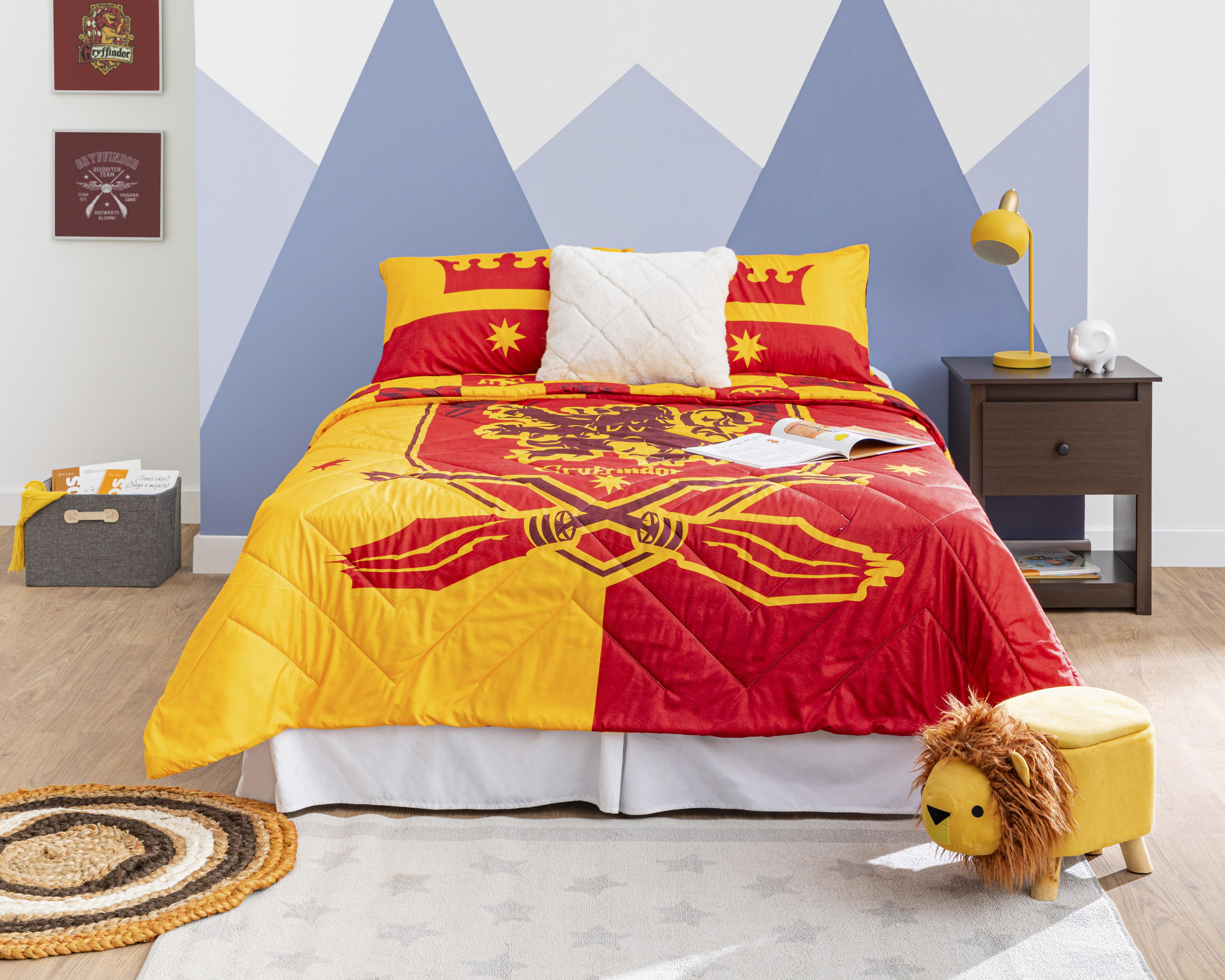 Edredón Providencia Matrimonial Gryffindor Rojo 3 Piezas