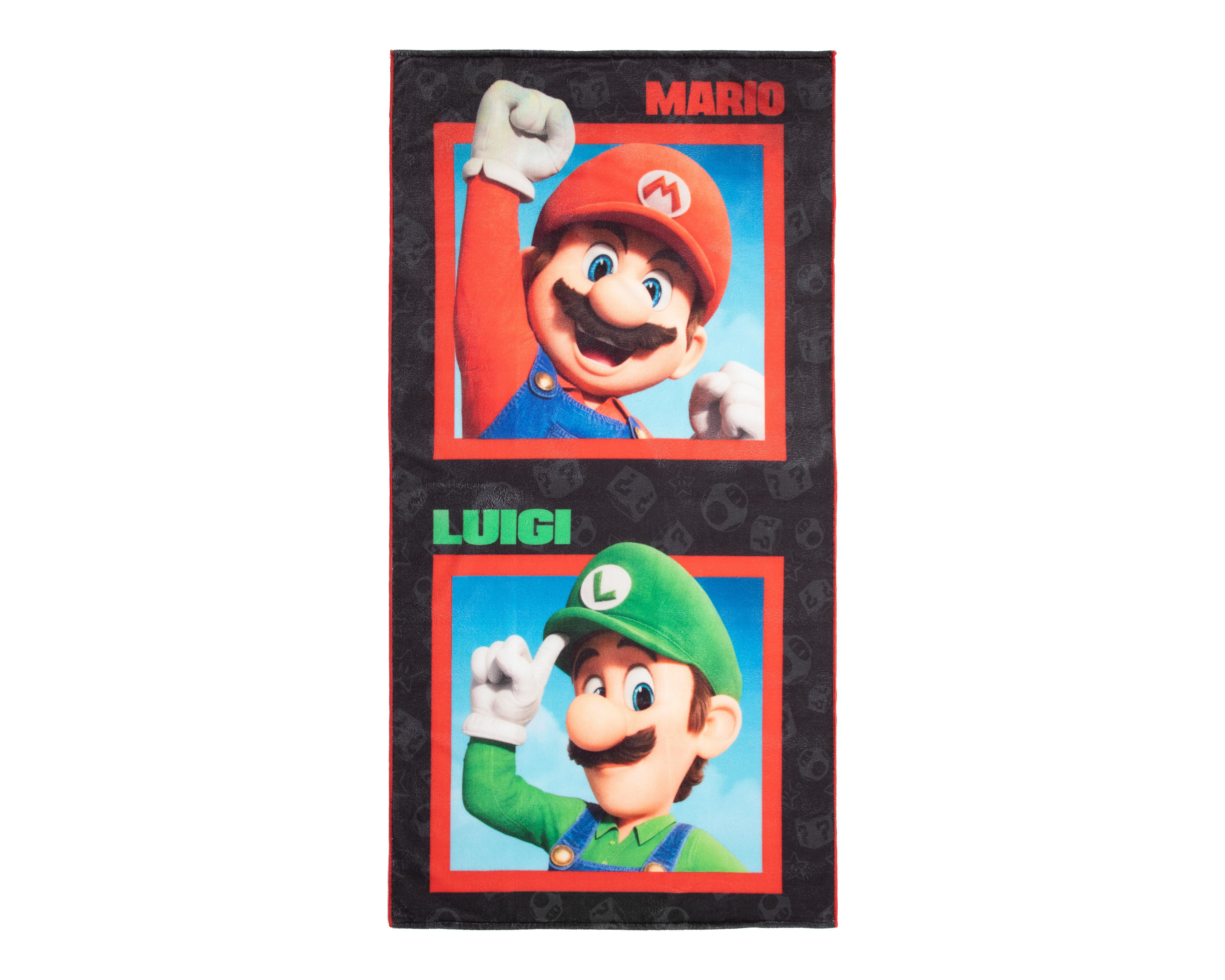 Toalla Mario y Luigi Negra