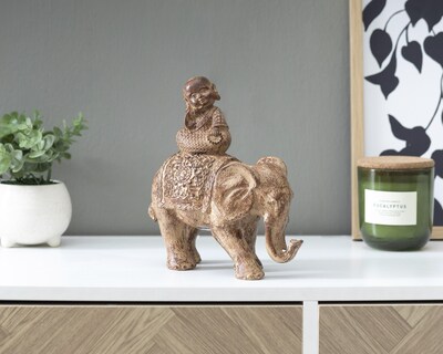 Foto 5 | Escultura de Elefante Amaranta de Poliresina