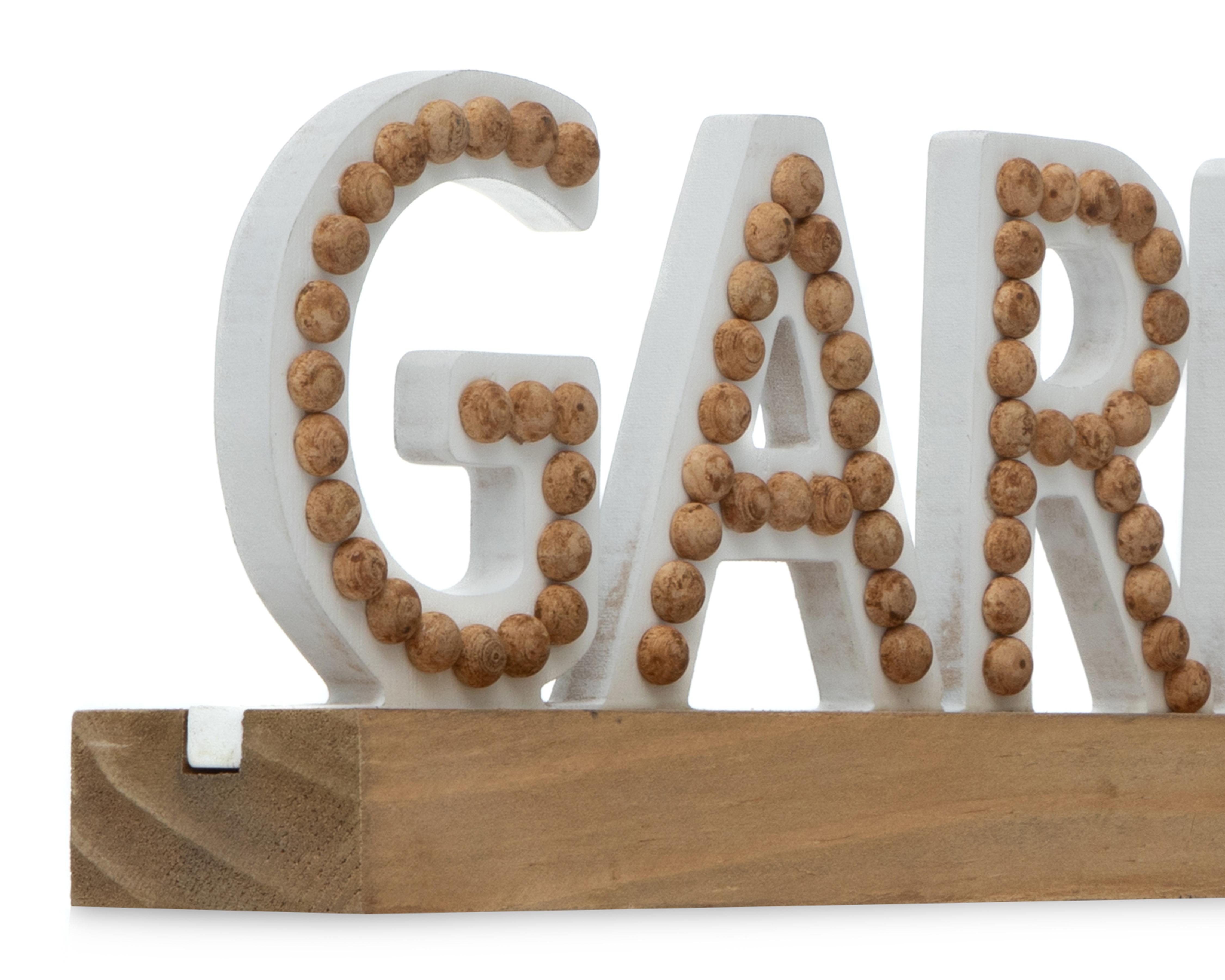 Foto 5 pulgar | Letrero Decorativo Garden de Madera Industrializada