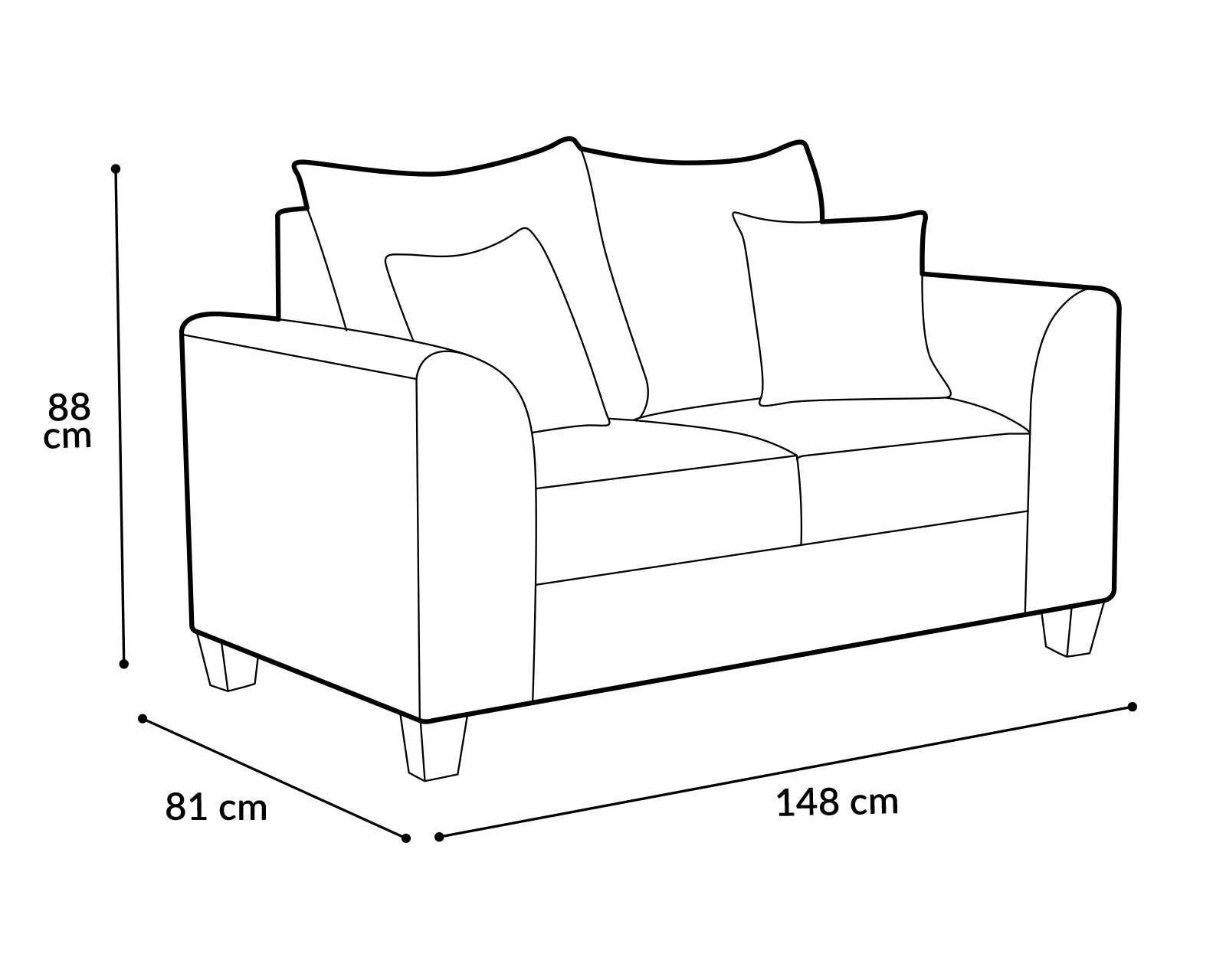 Foto 9 pulgar | Loveseat Zardoni Contemporáneo