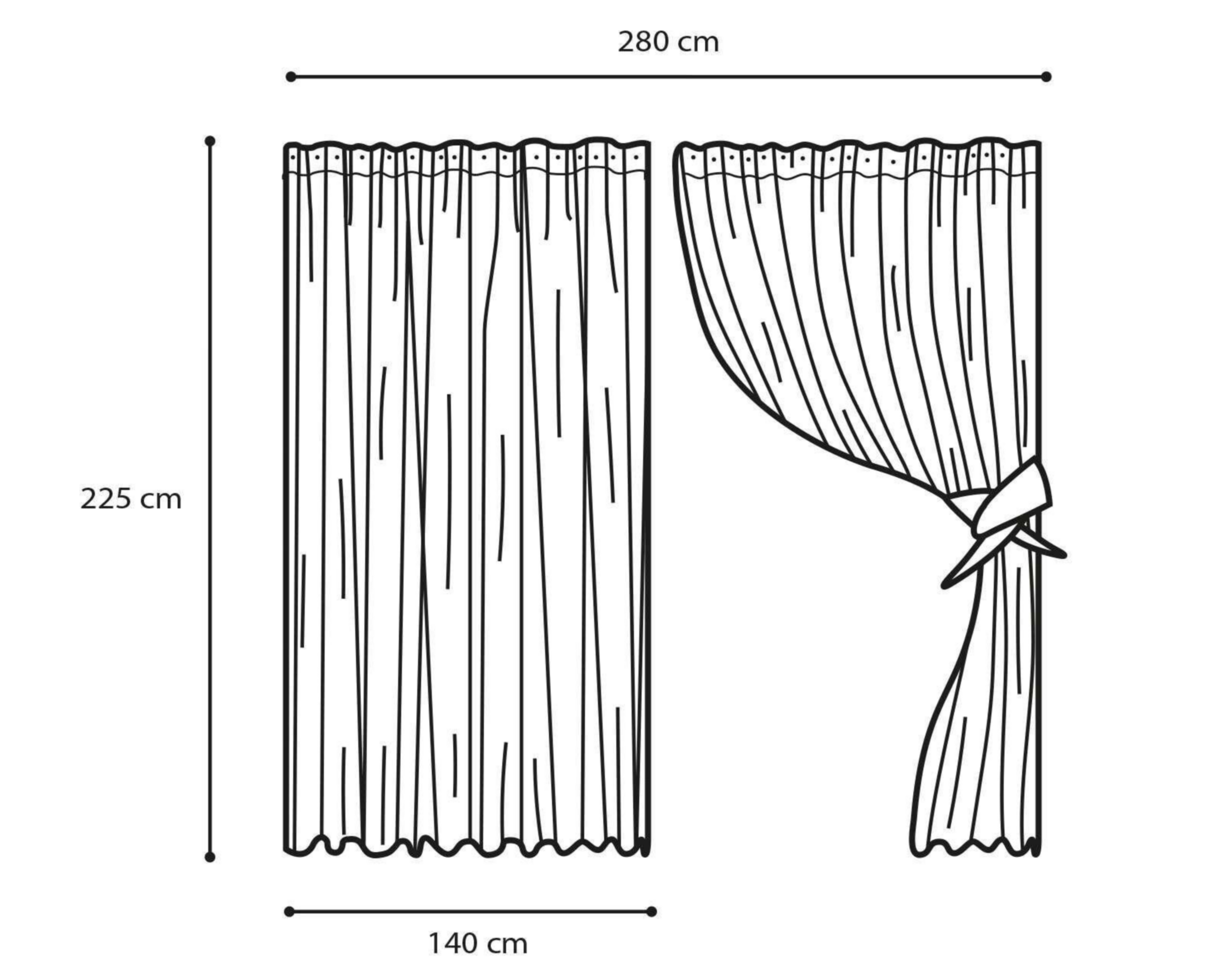 Foto 4 | Cortinas Adila 280 x 225 cm Chedrón