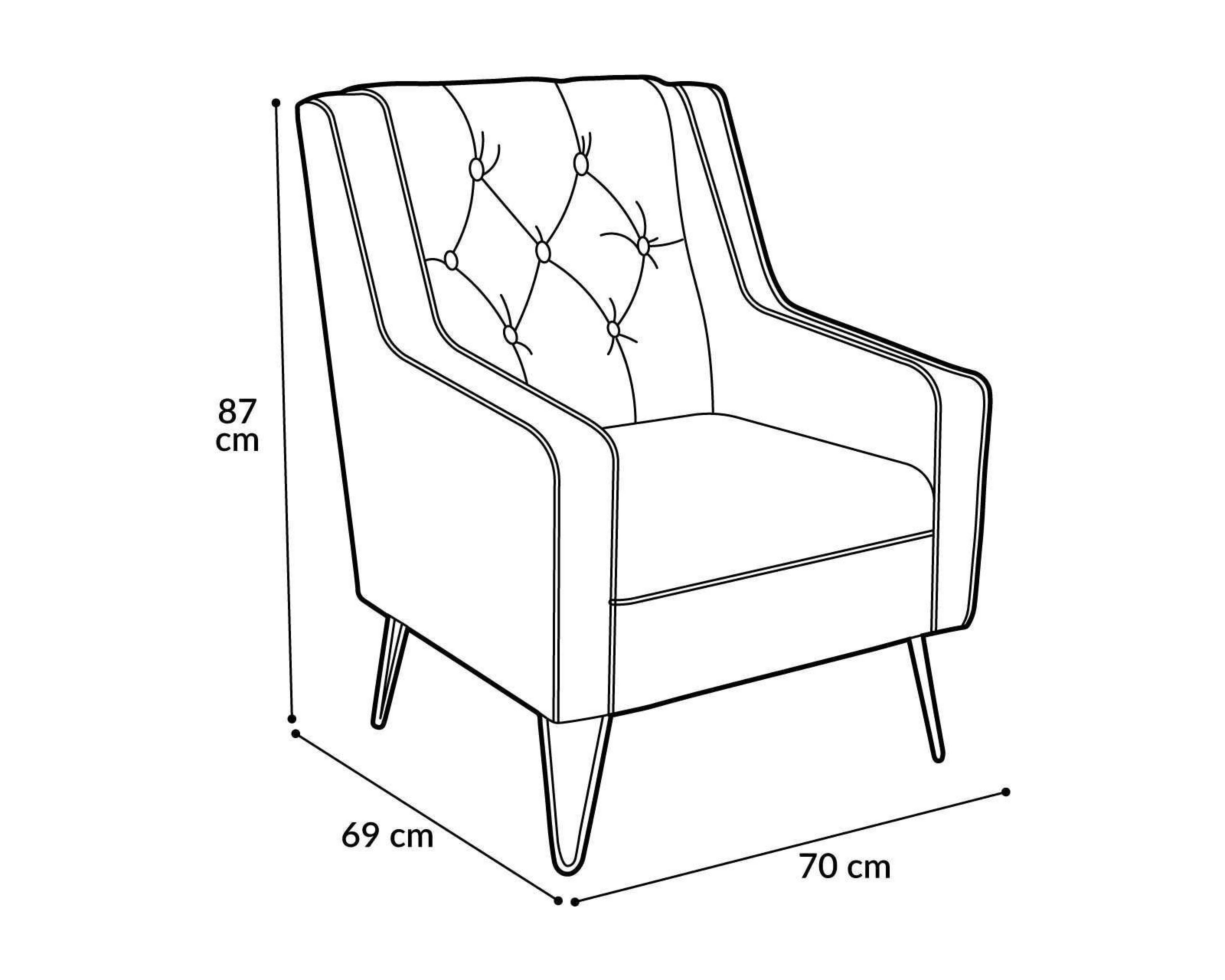 Foto 7 | Sillón Ocasional London Contemporáneo 1 Pieza