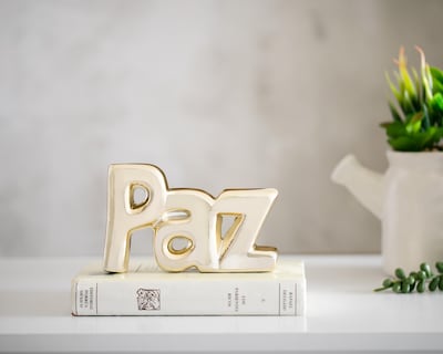 Foto 4 | Figura Decorativa Paz de Cerámica