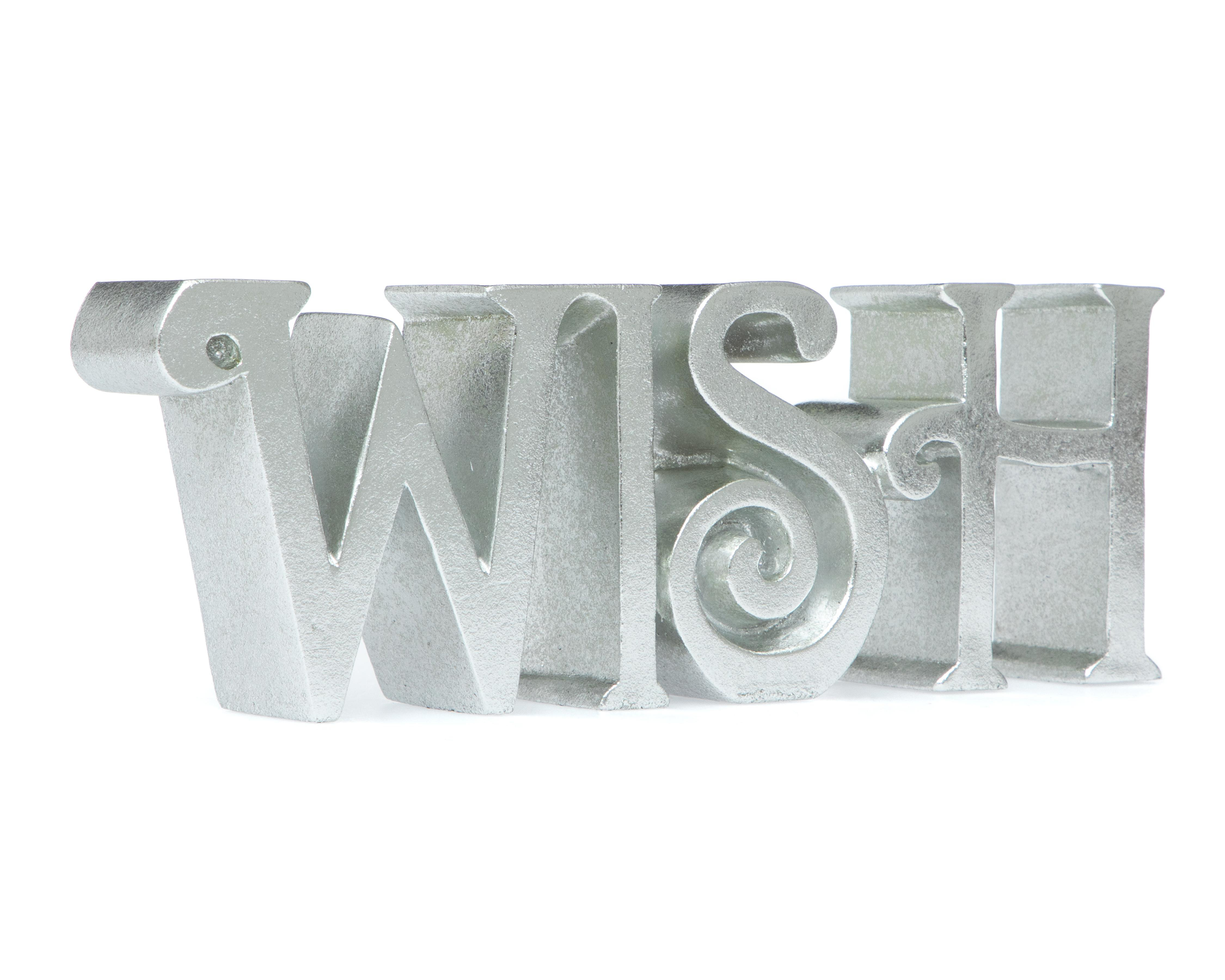 Letrero Decorativo Wish de Poliresina