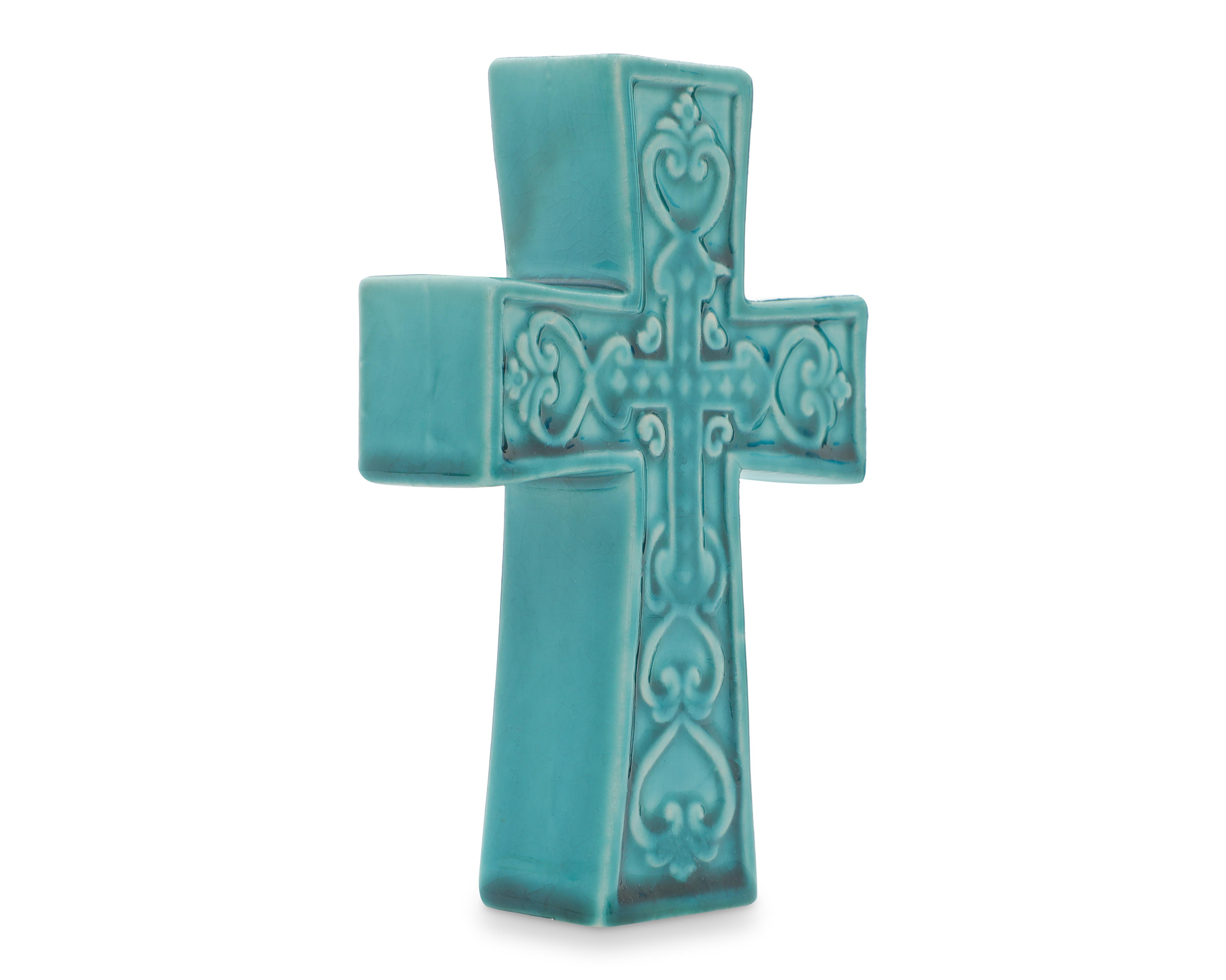 Foto 2 | Escultura Cruz Aquablue de Cerámica