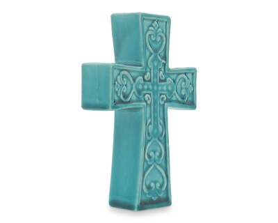 Foto 2 | Escultura Cruz Aquablue de Cerámica