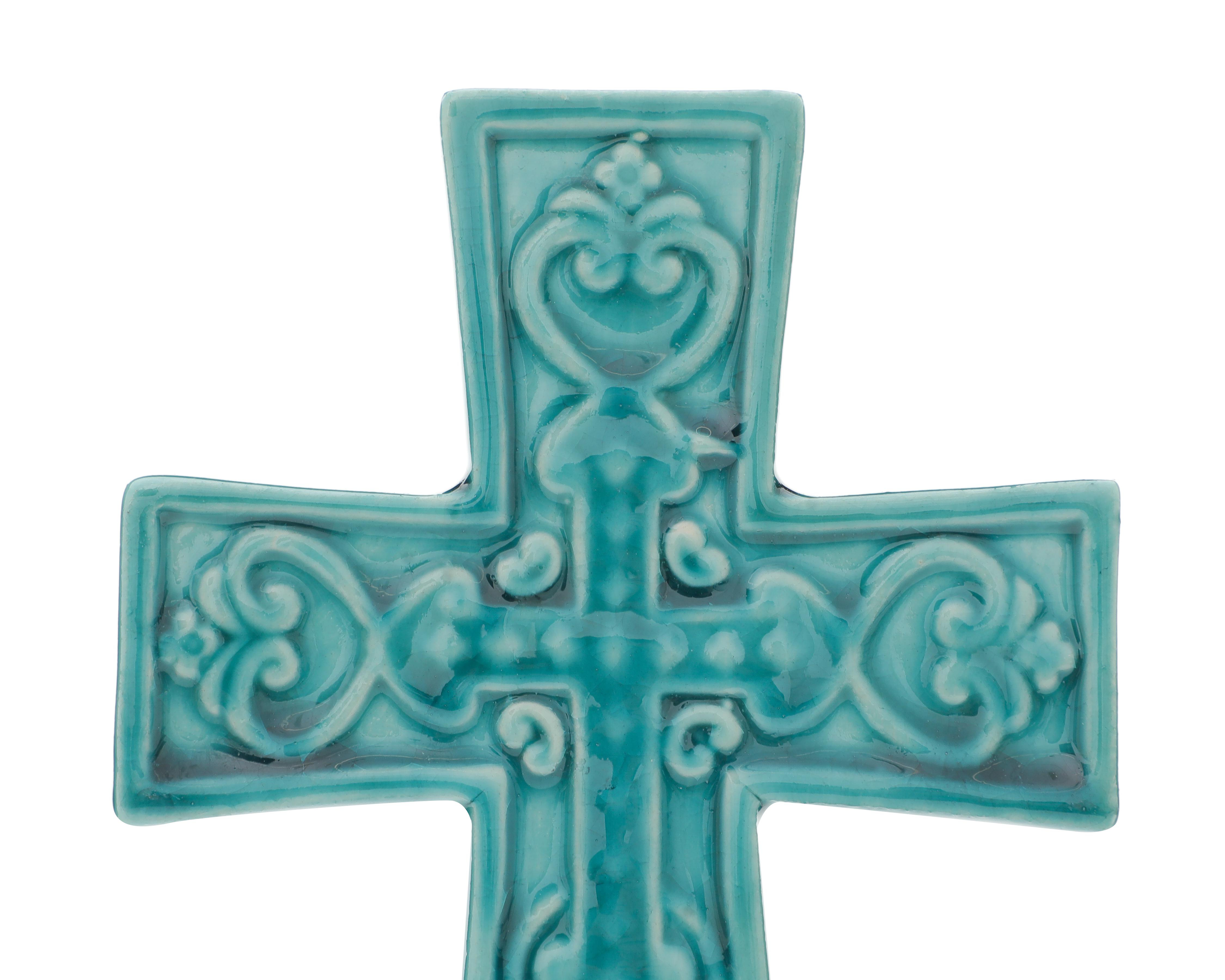 Foto 3 | Escultura Cruz Aquablue de Cerámica