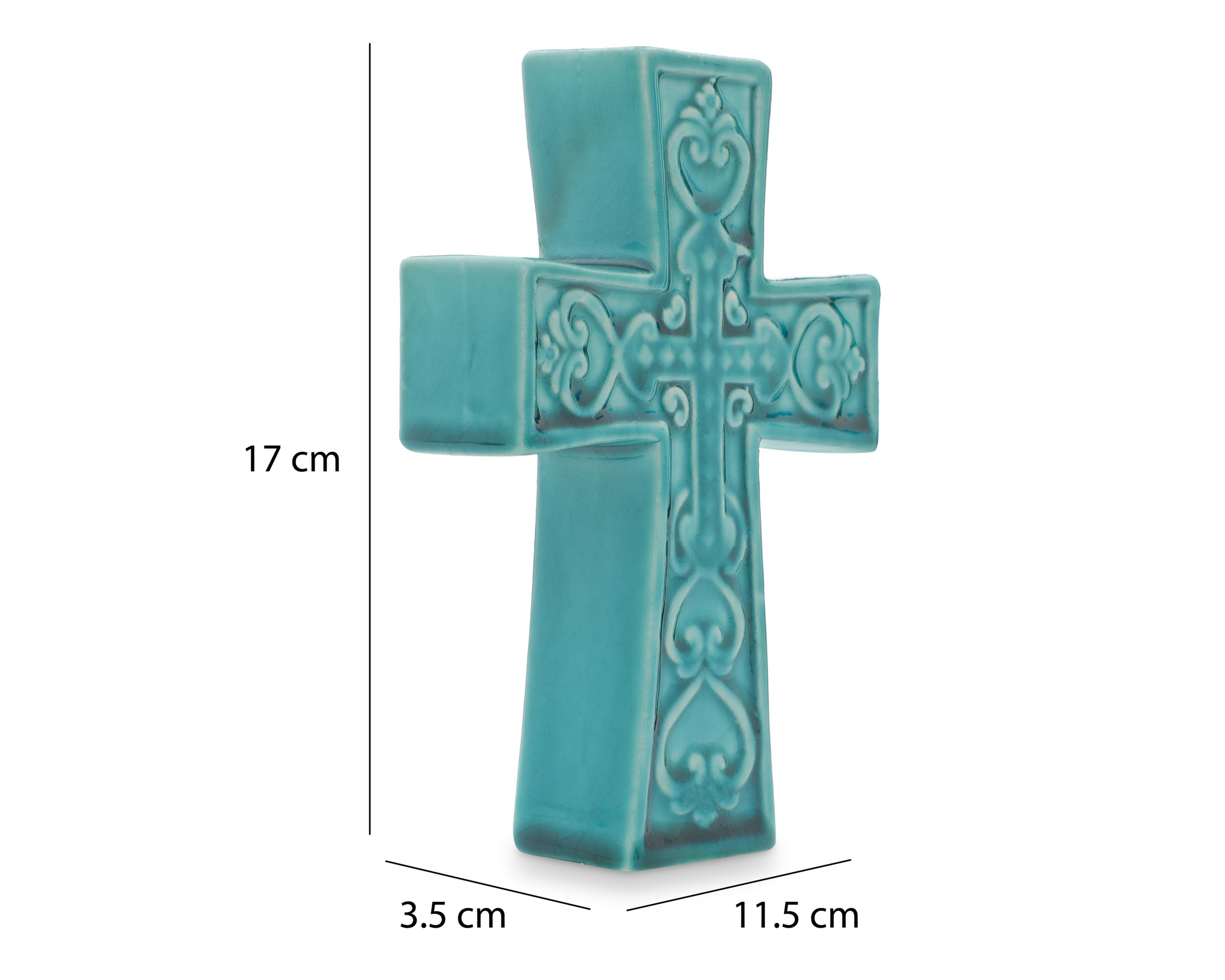 Foto 5 | Escultura Cruz Aquablue de Cerámica