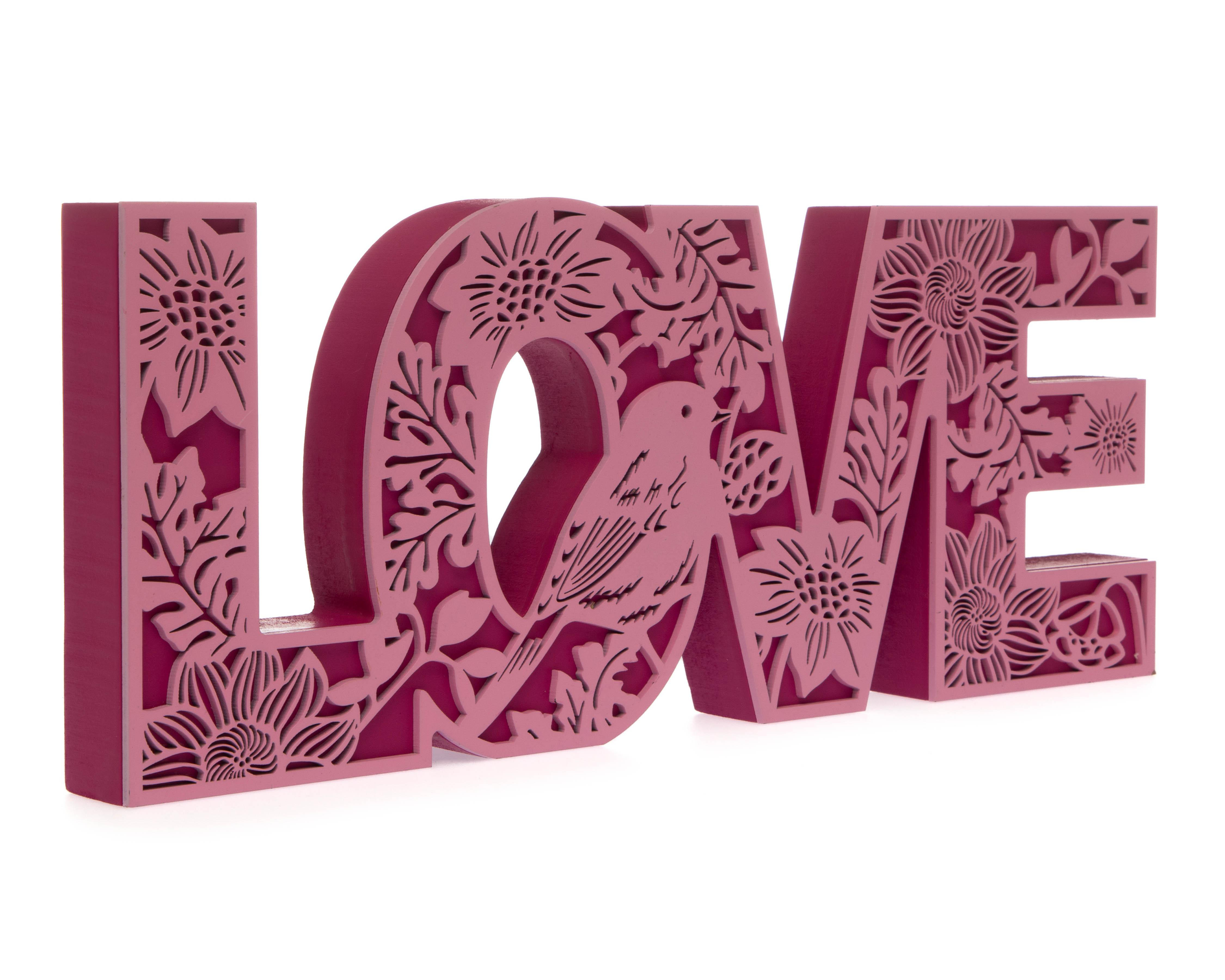 Letrero Decorativo Love Pink
