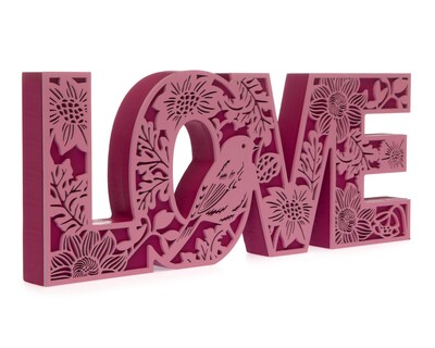 Foto 1 | Letrero Decorativo Love Pink