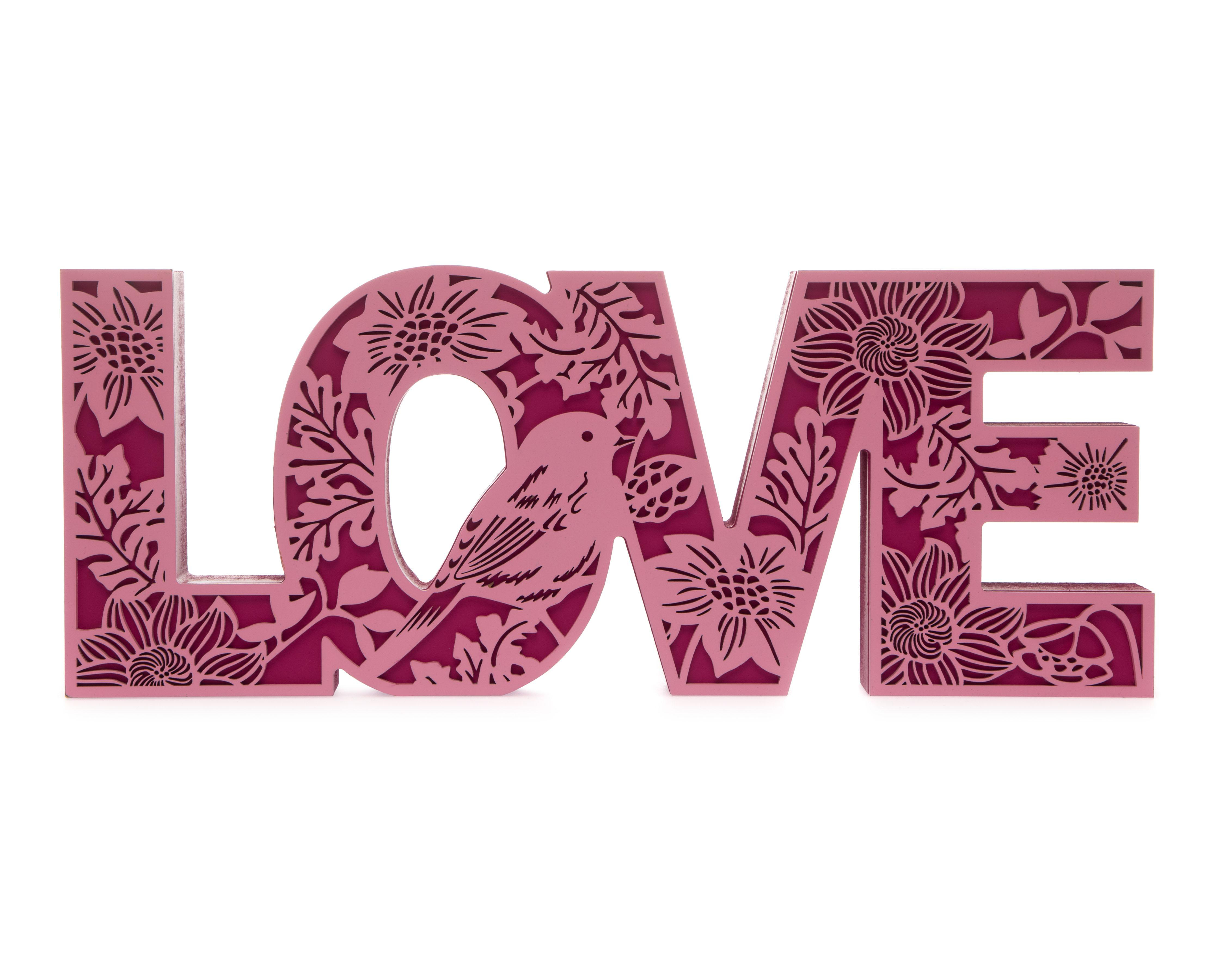 Foto 3 pulgar | Letrero Decorativo Love Pink
