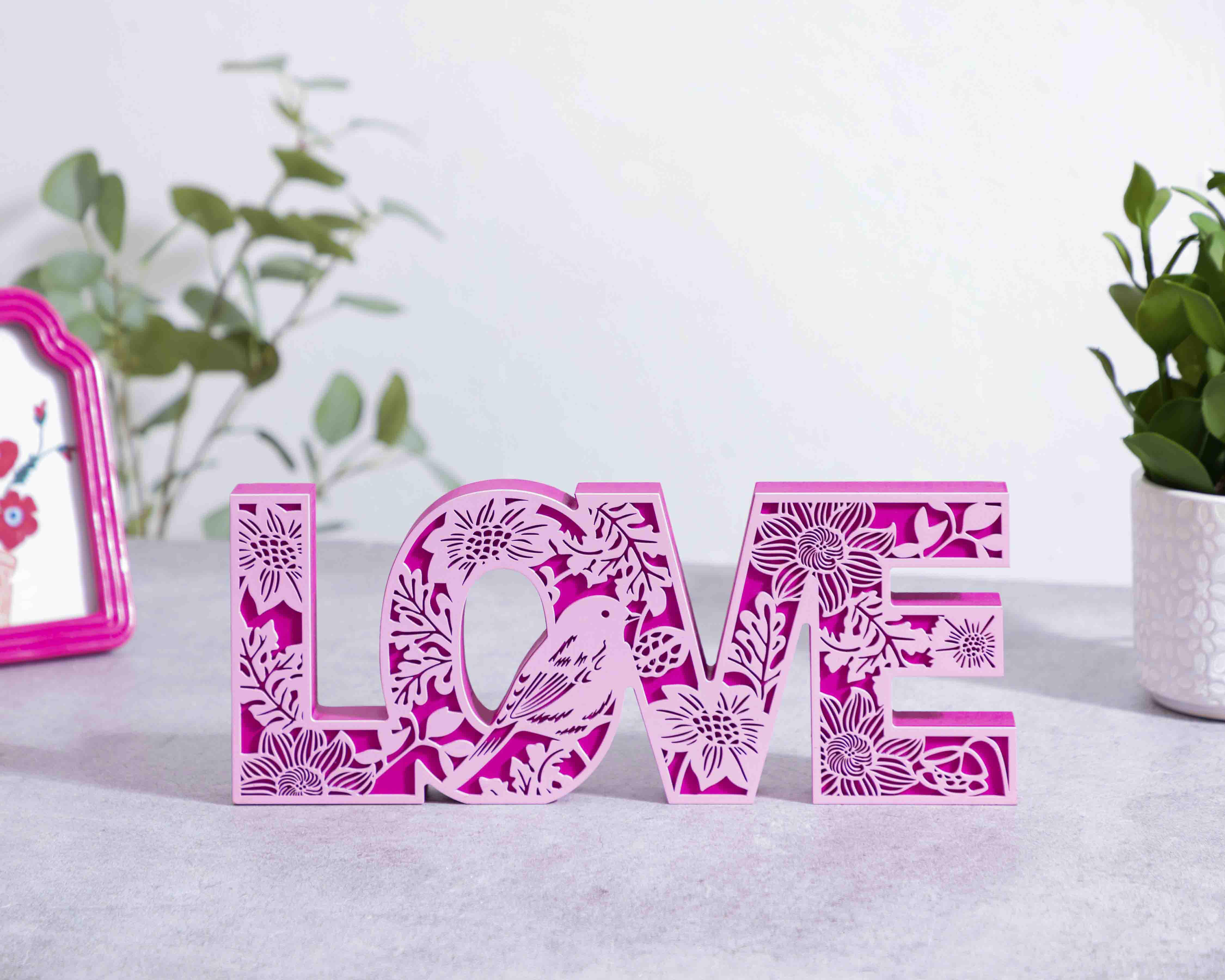 Foto 6 pulgar | Letrero Decorativo Love Pink